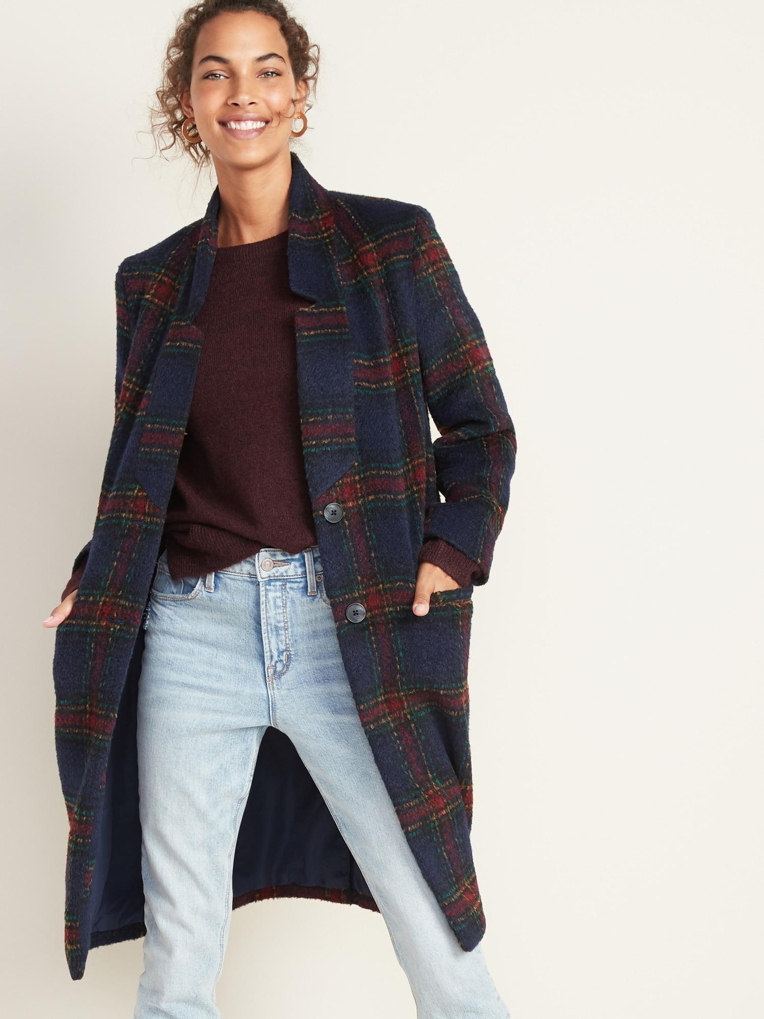 navy plaid jacket