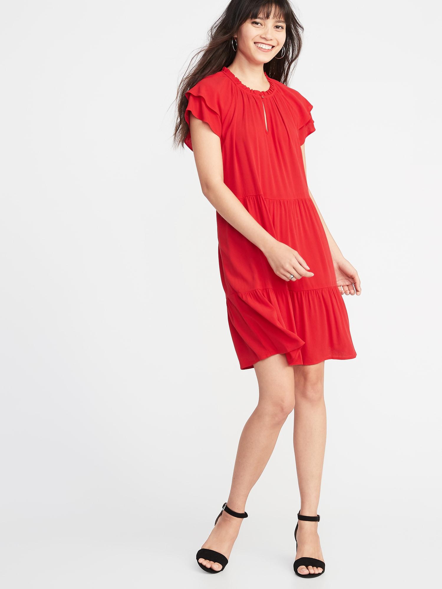 old navy high neck swing dress