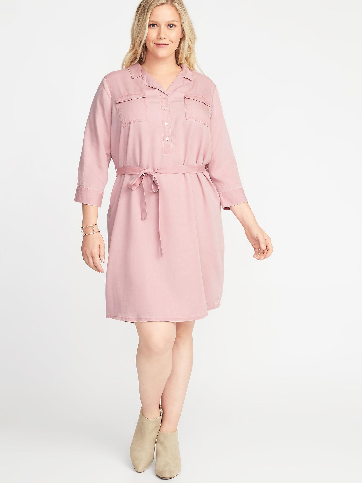 pink utility dress