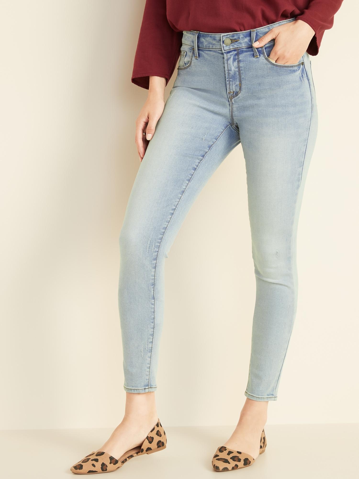 Old Navy Mid-rise Rockstar Super Skinny Jeans in Blue - Lyst