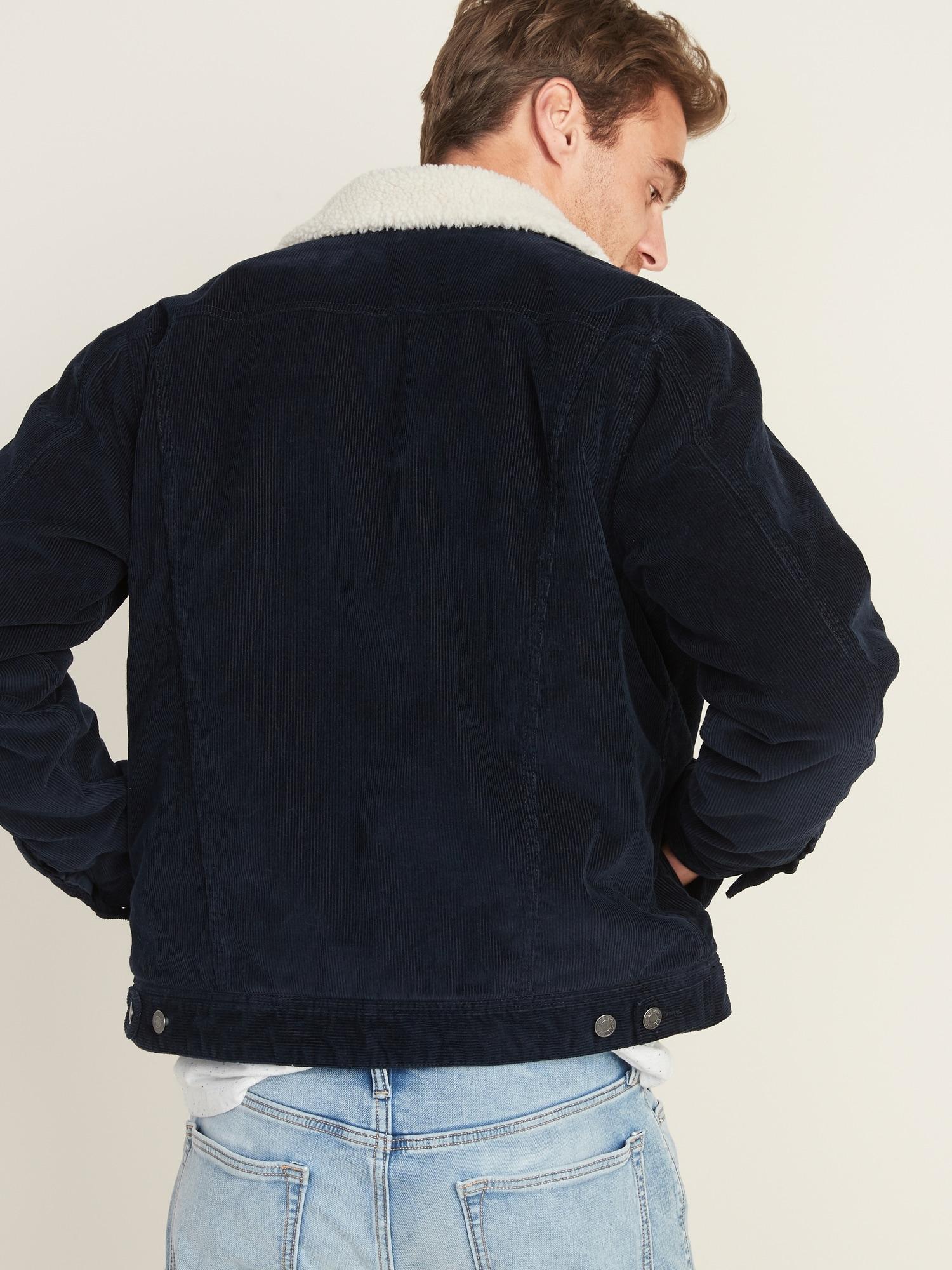 blue corduroy sherpa jacket