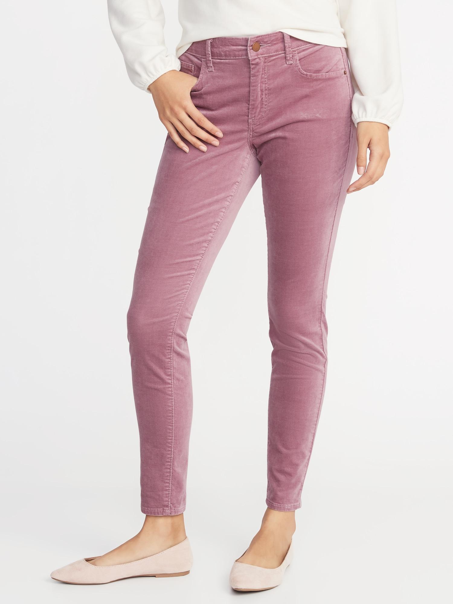 old navy rockstar velvet pants
