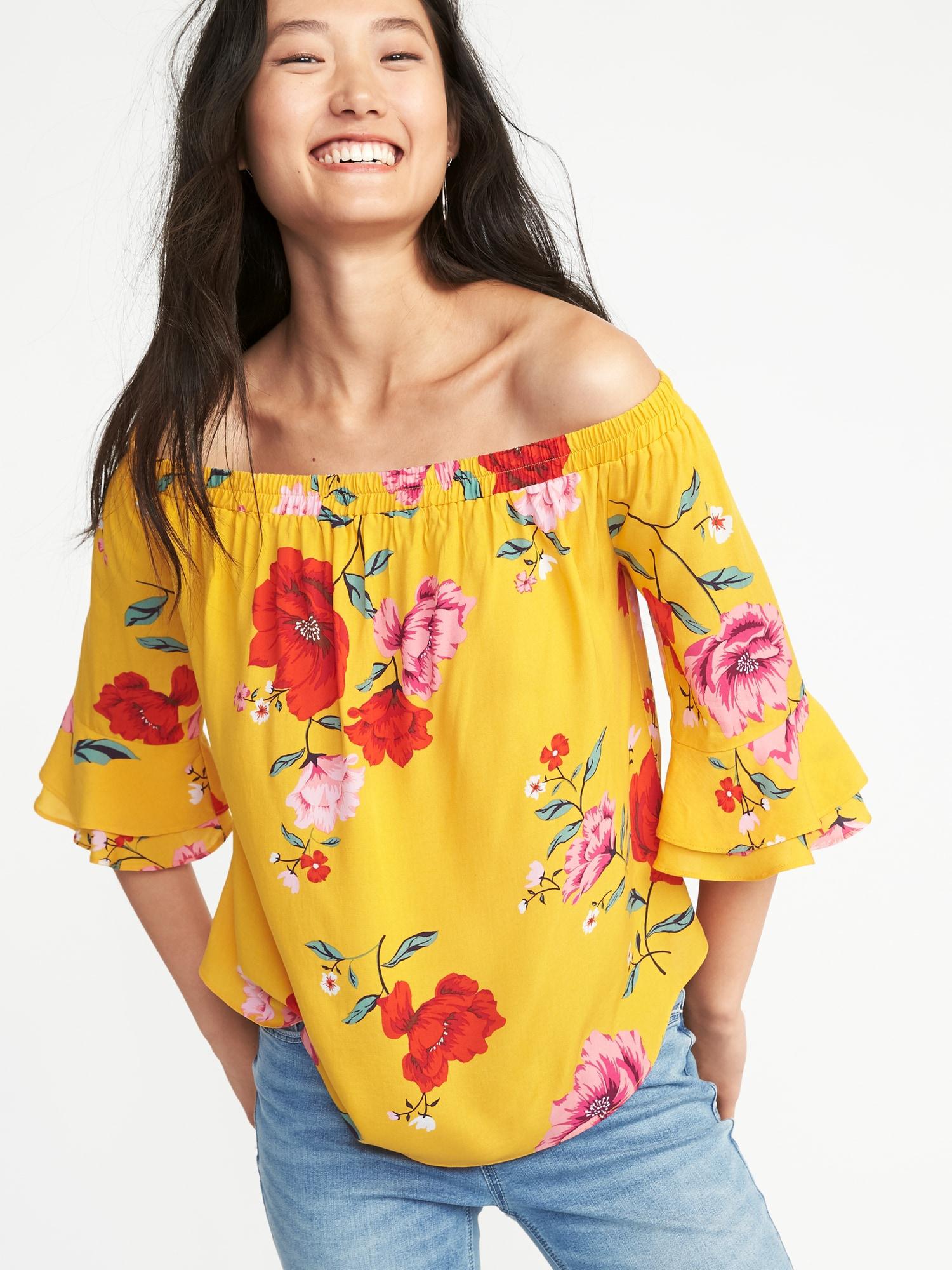 old navy yellow blouse