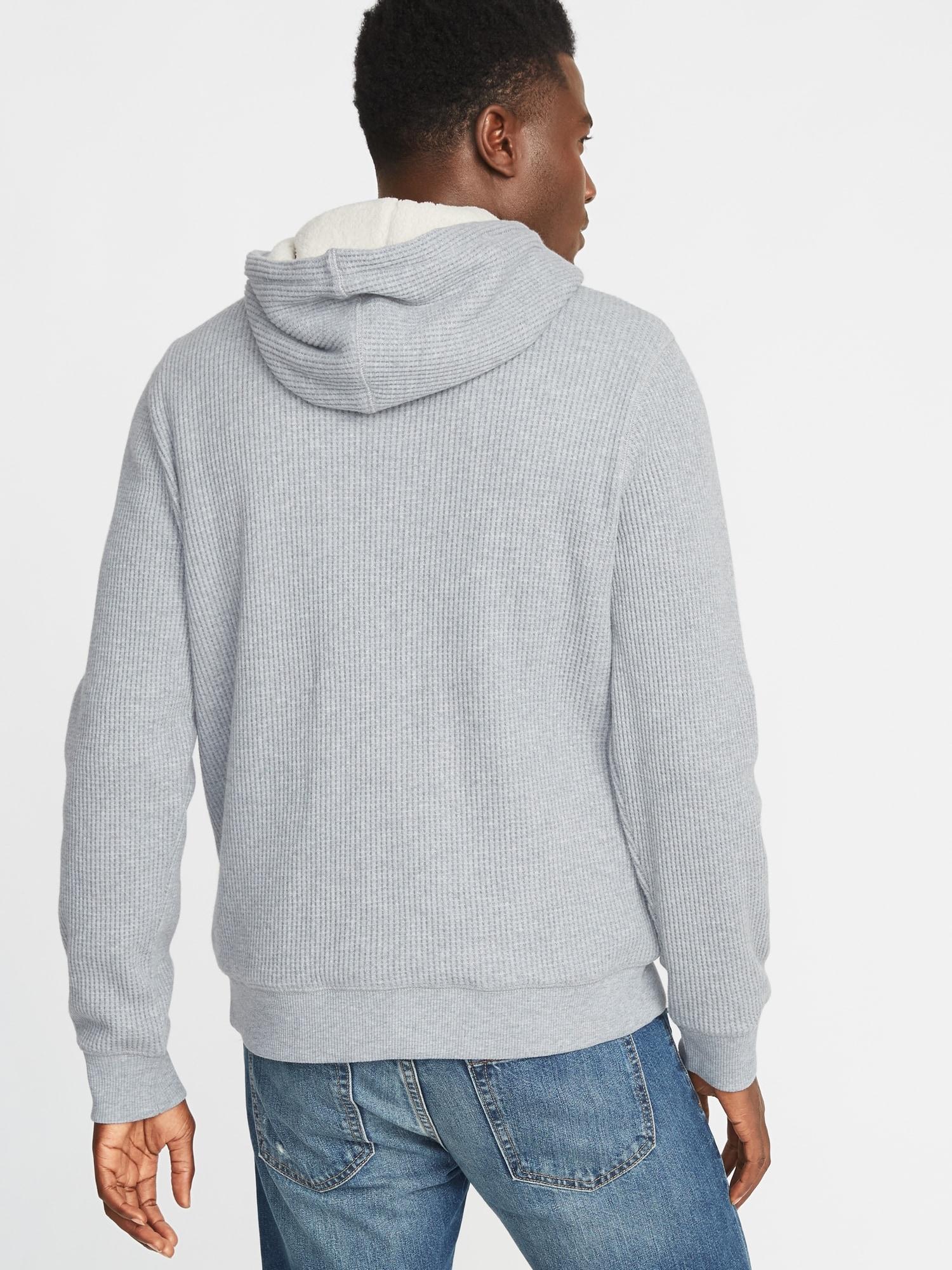 gray sherpa hoodie