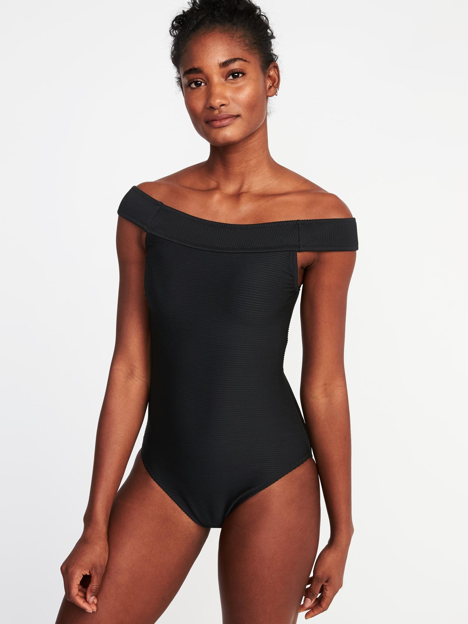 old navy off the shoulder swimsuit
