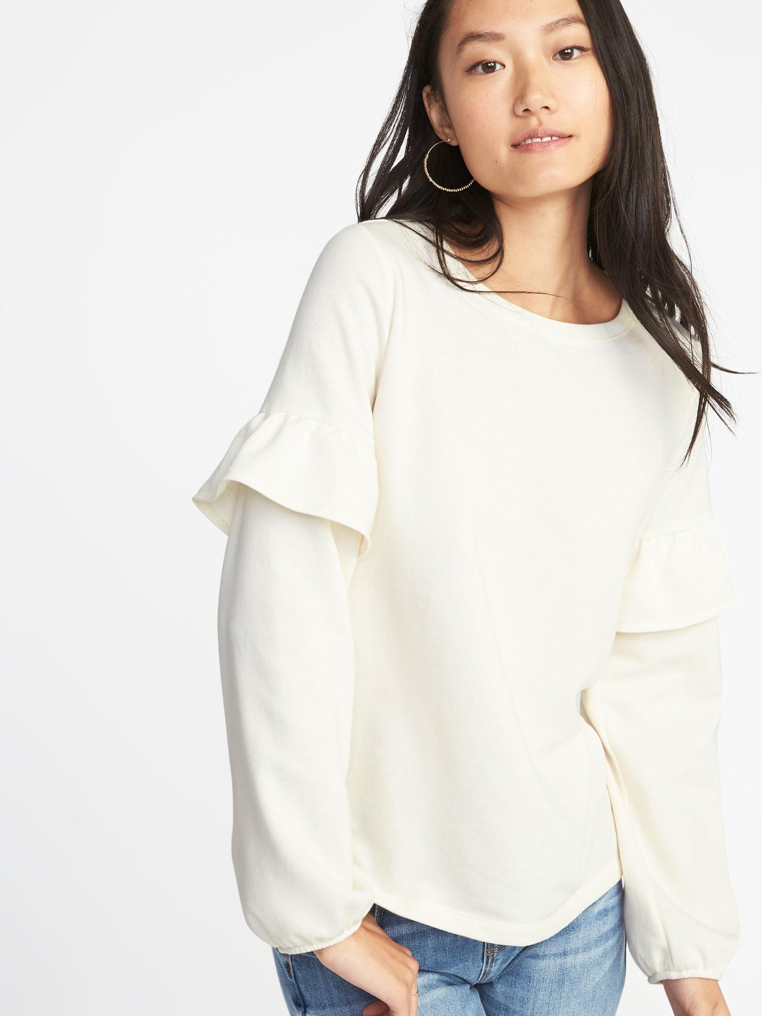 Old navy ruffle sweatshirt Clearance