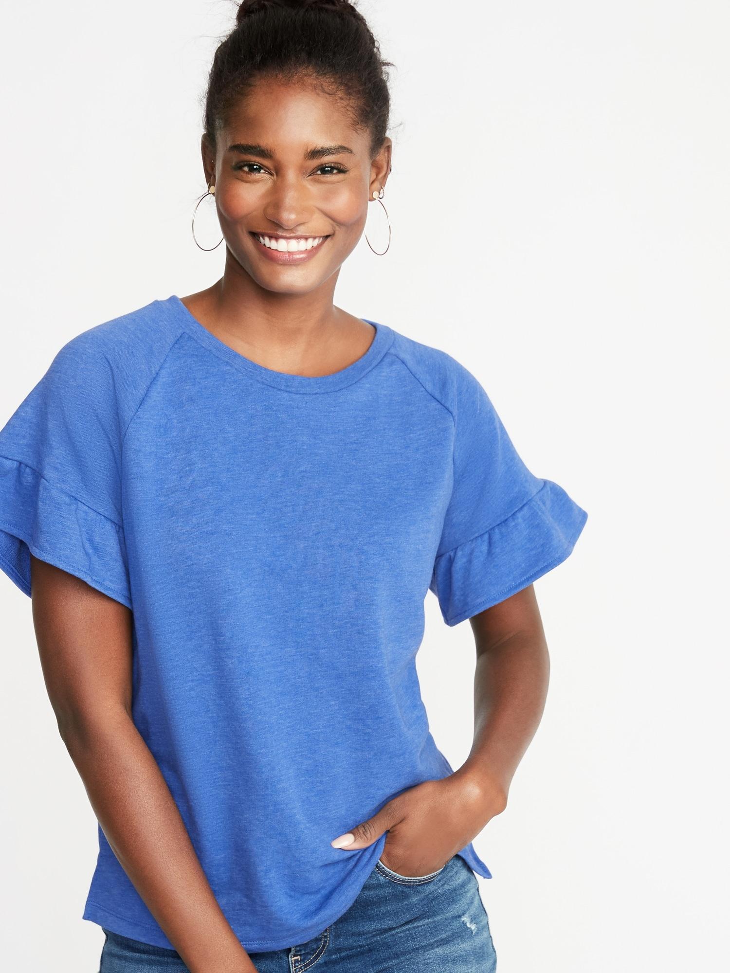old navy ruffle sweatshirt