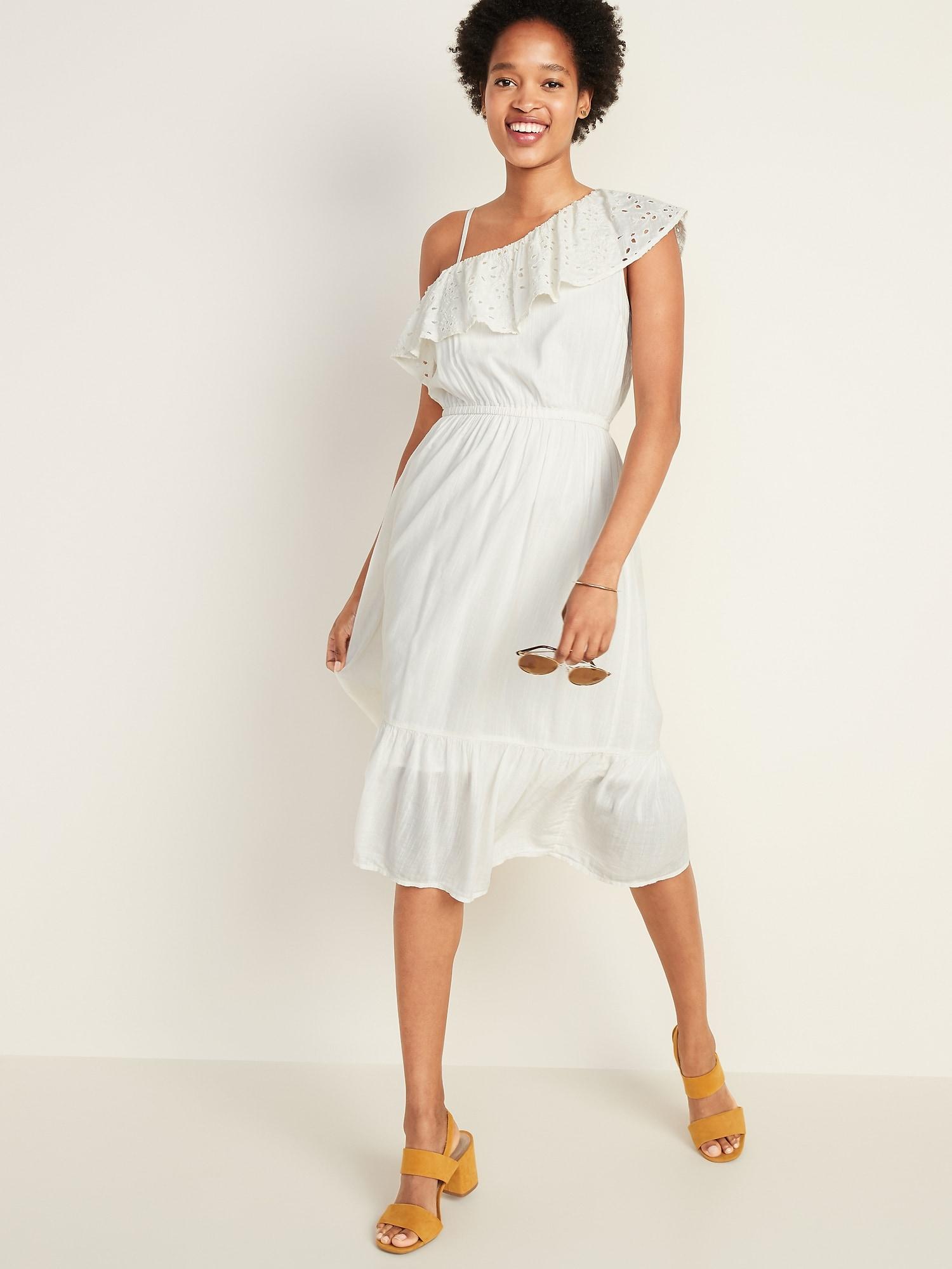 waist defined midi dress