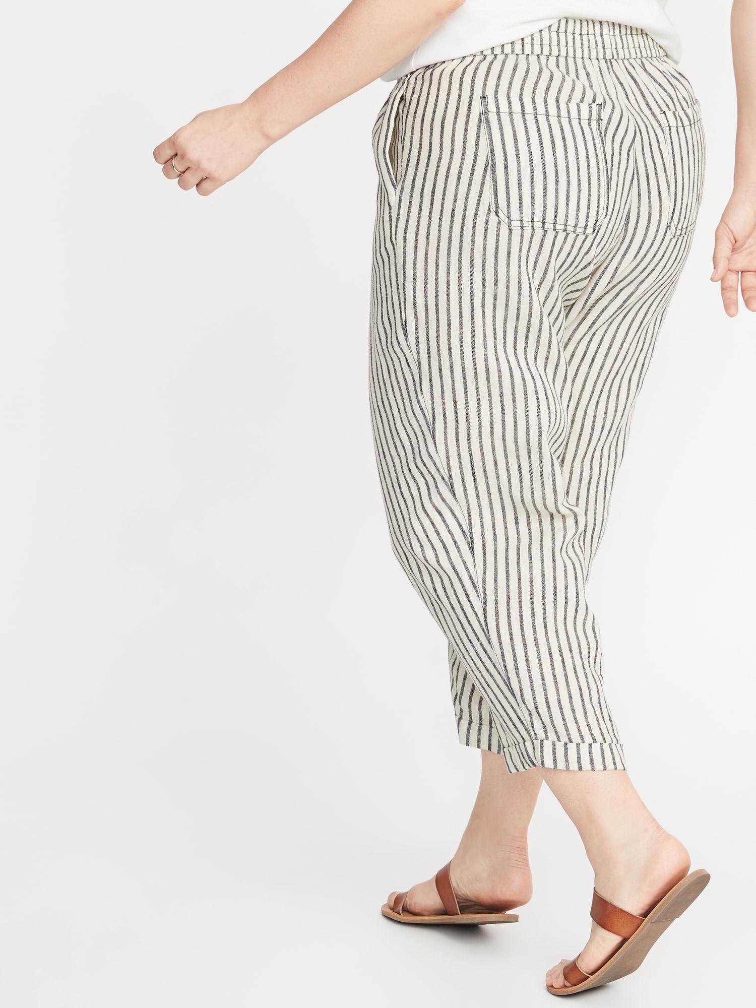 old navy striped linen pants