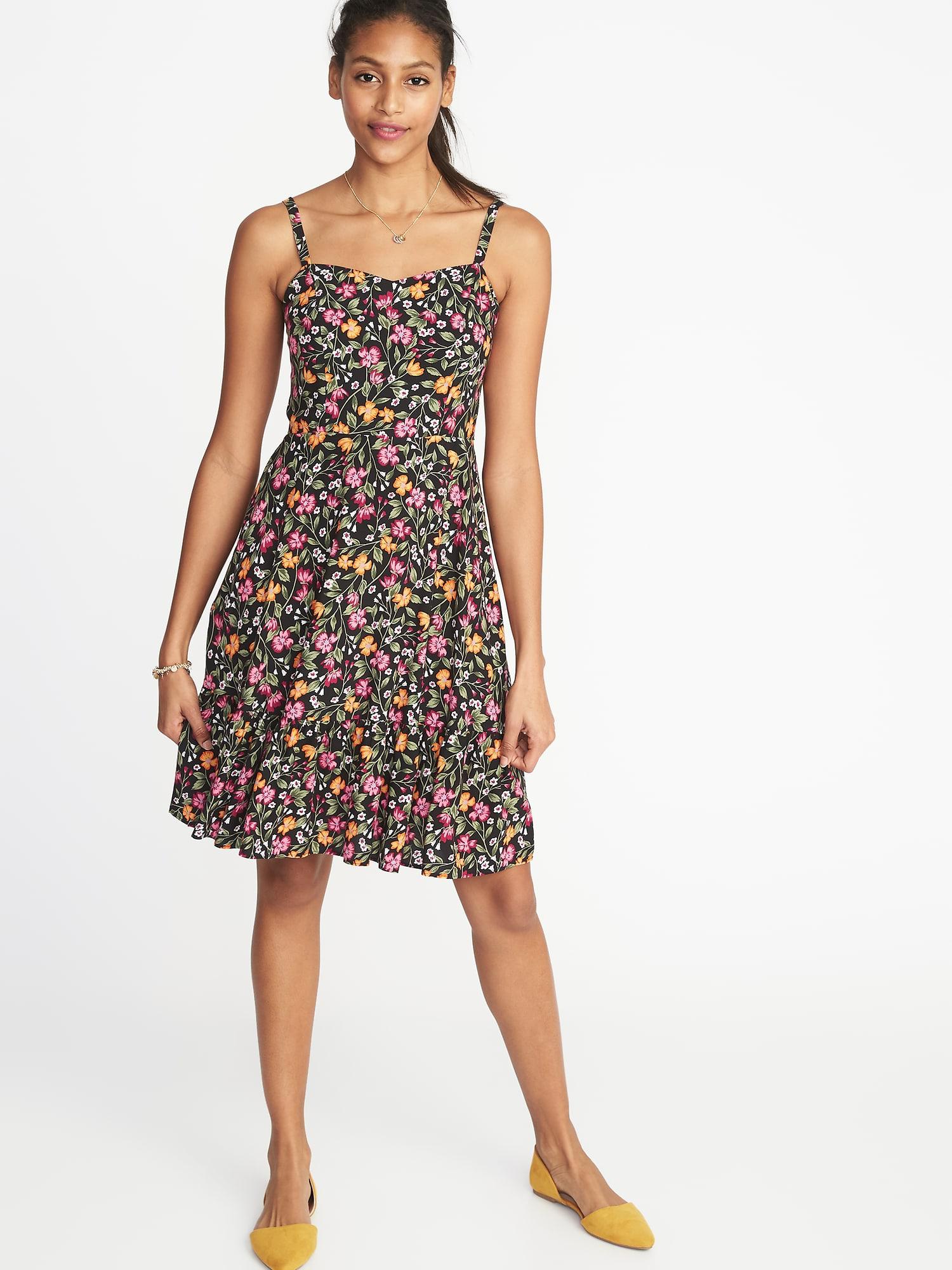 fit and flare cami dress old navy