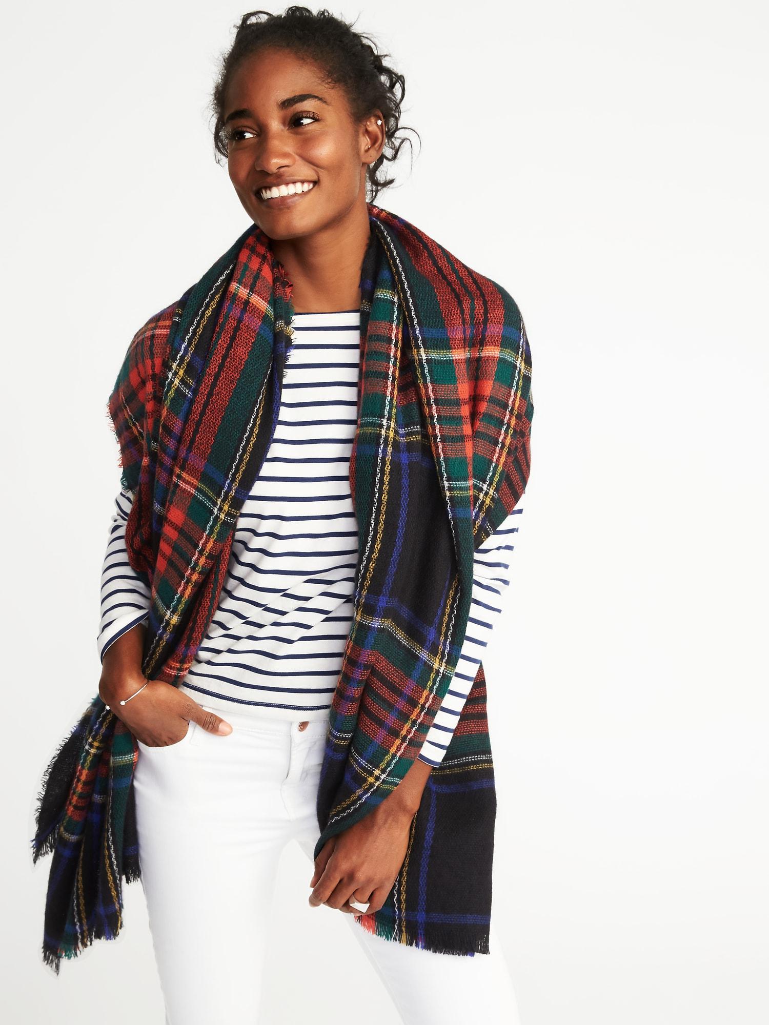 Old Navy Flannel Blanket Scarf Lyst
