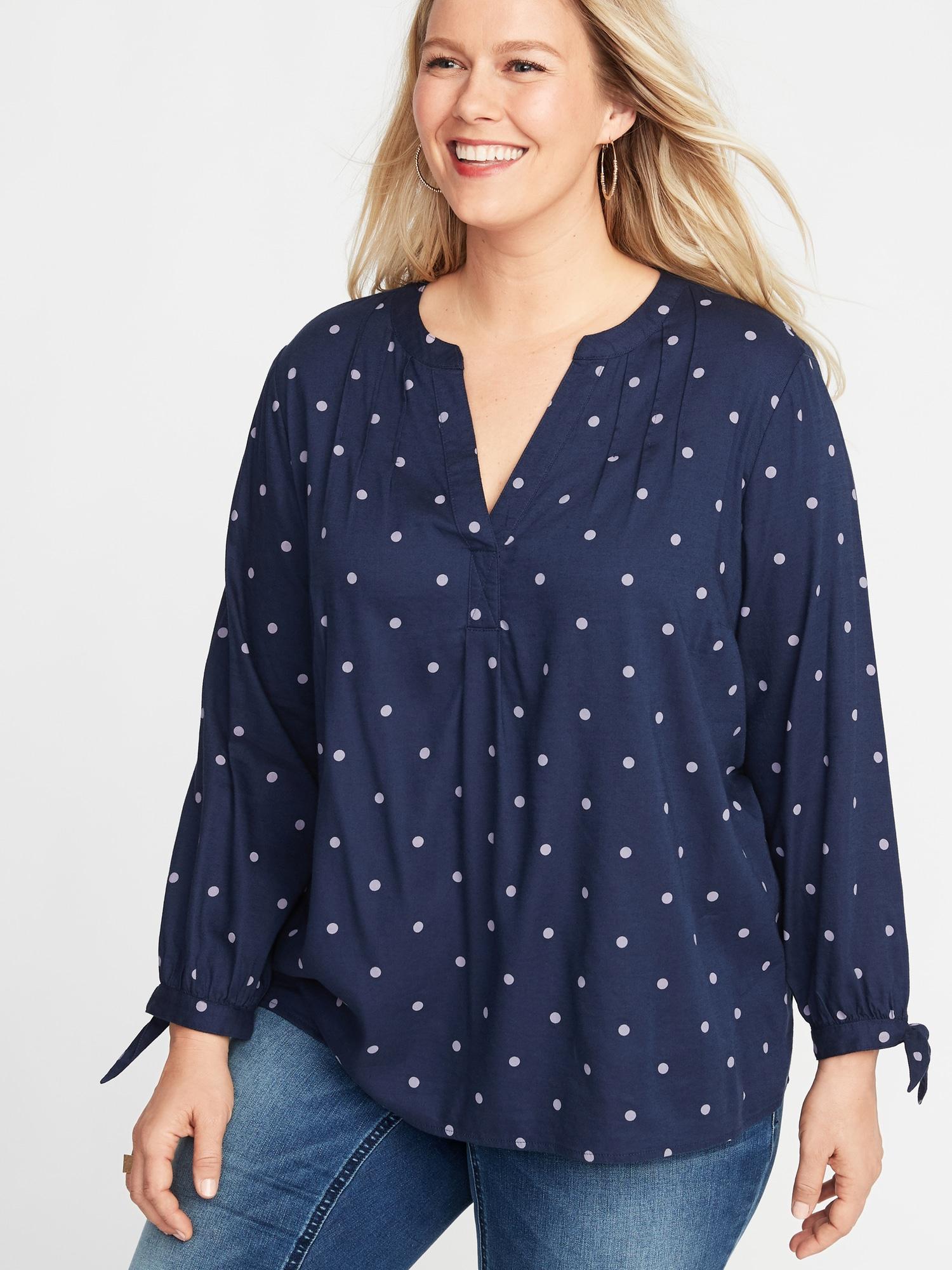 polka dot blouse old navy