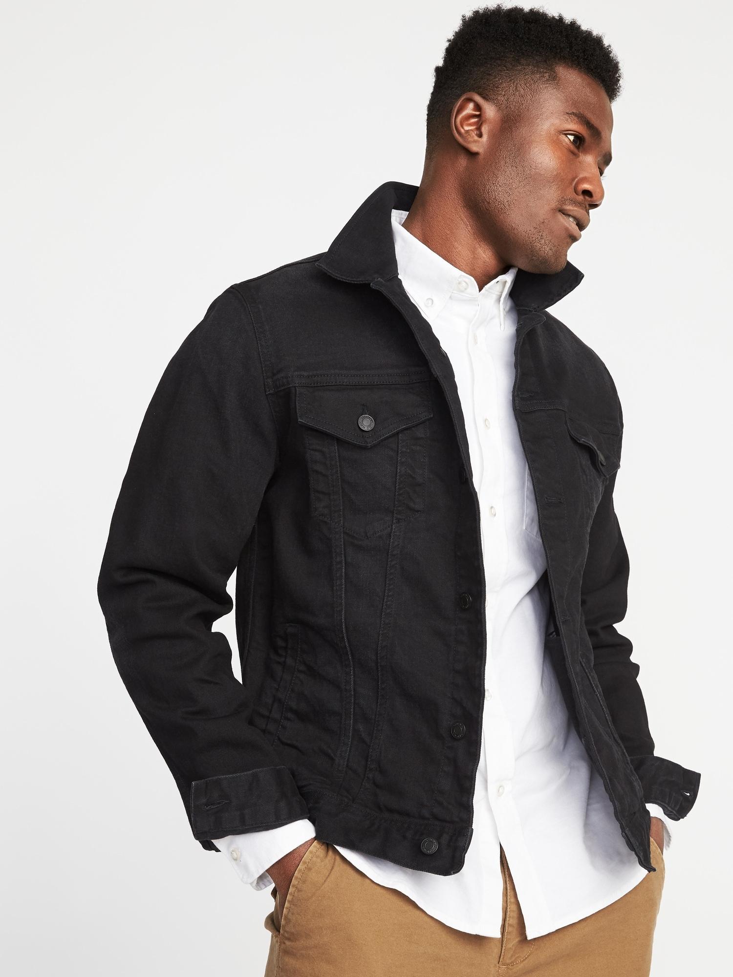 black denim jacket mens old navy