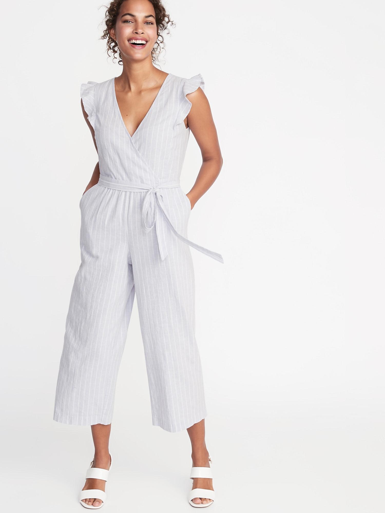 tie belt jumpsuit