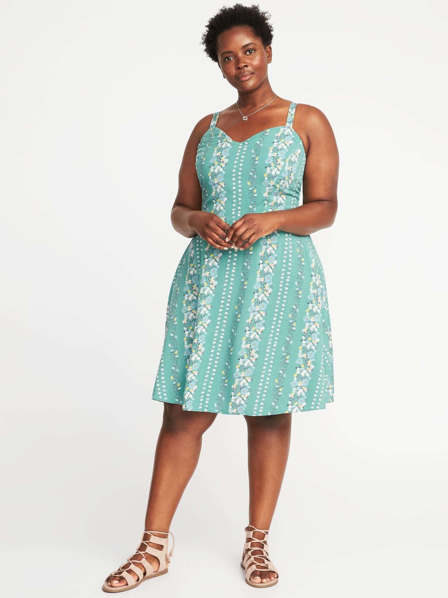 old navy fit and flare cami dress