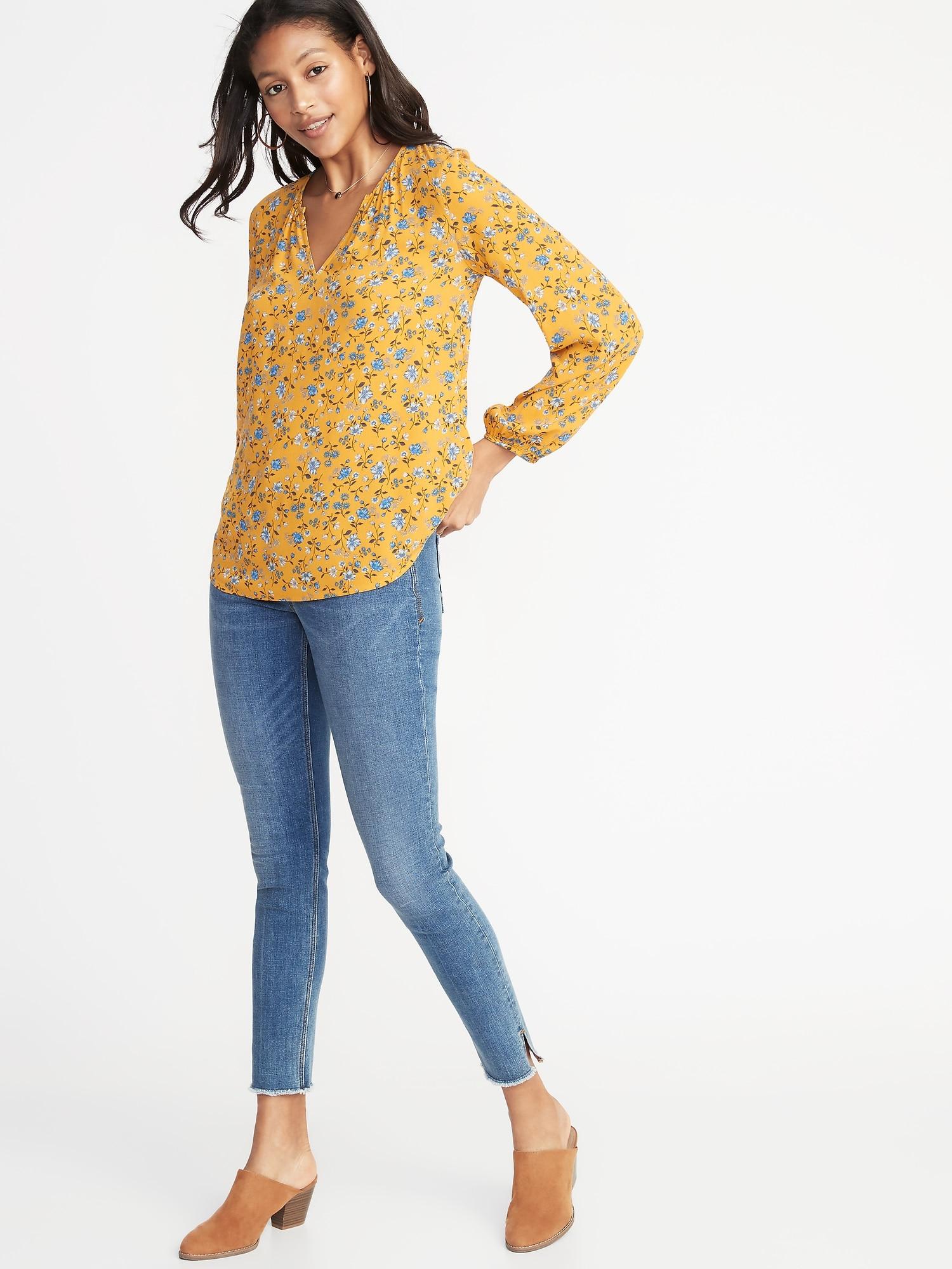 old navy yellow tops