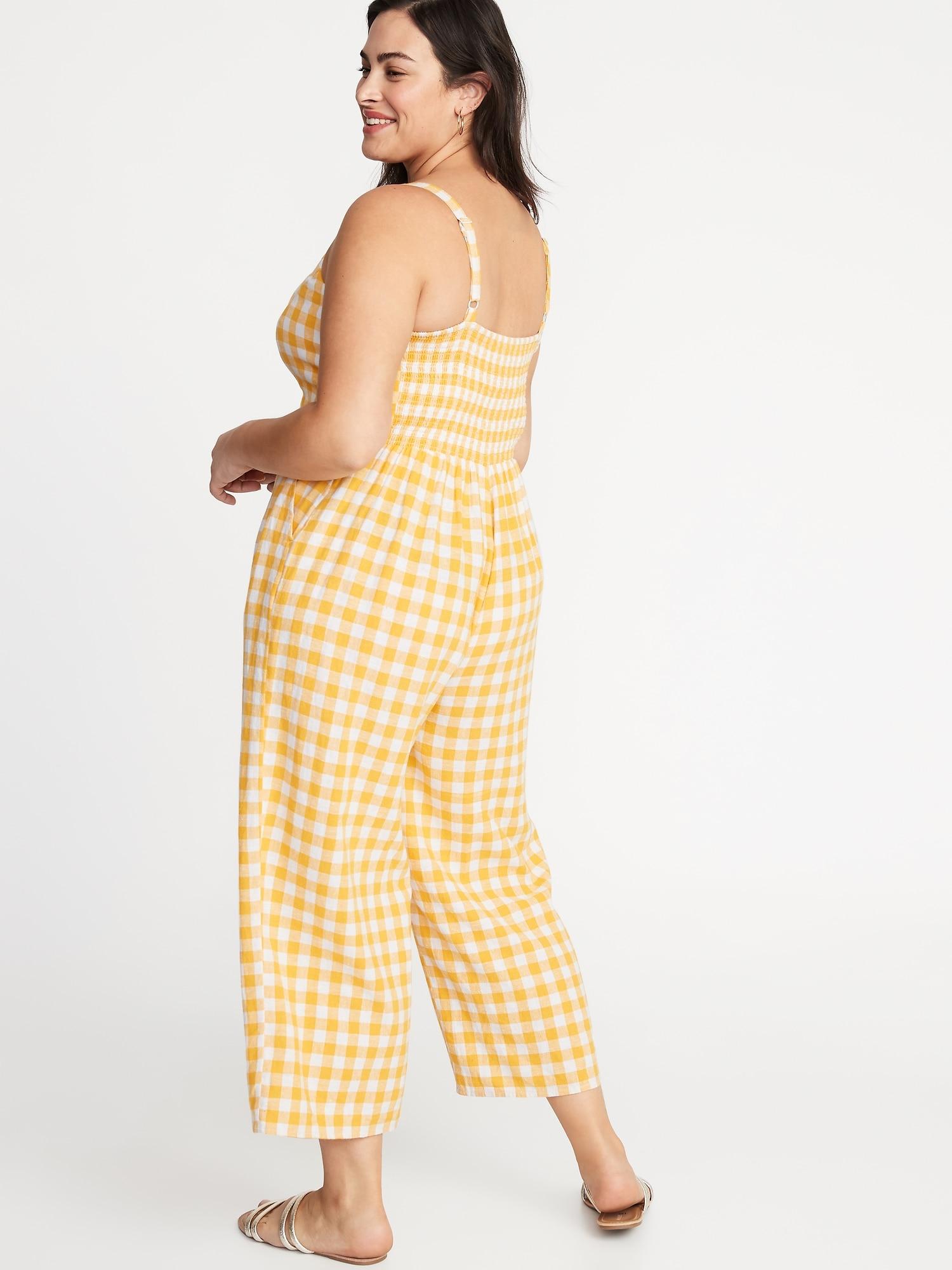 old navy yellow jumpsuit