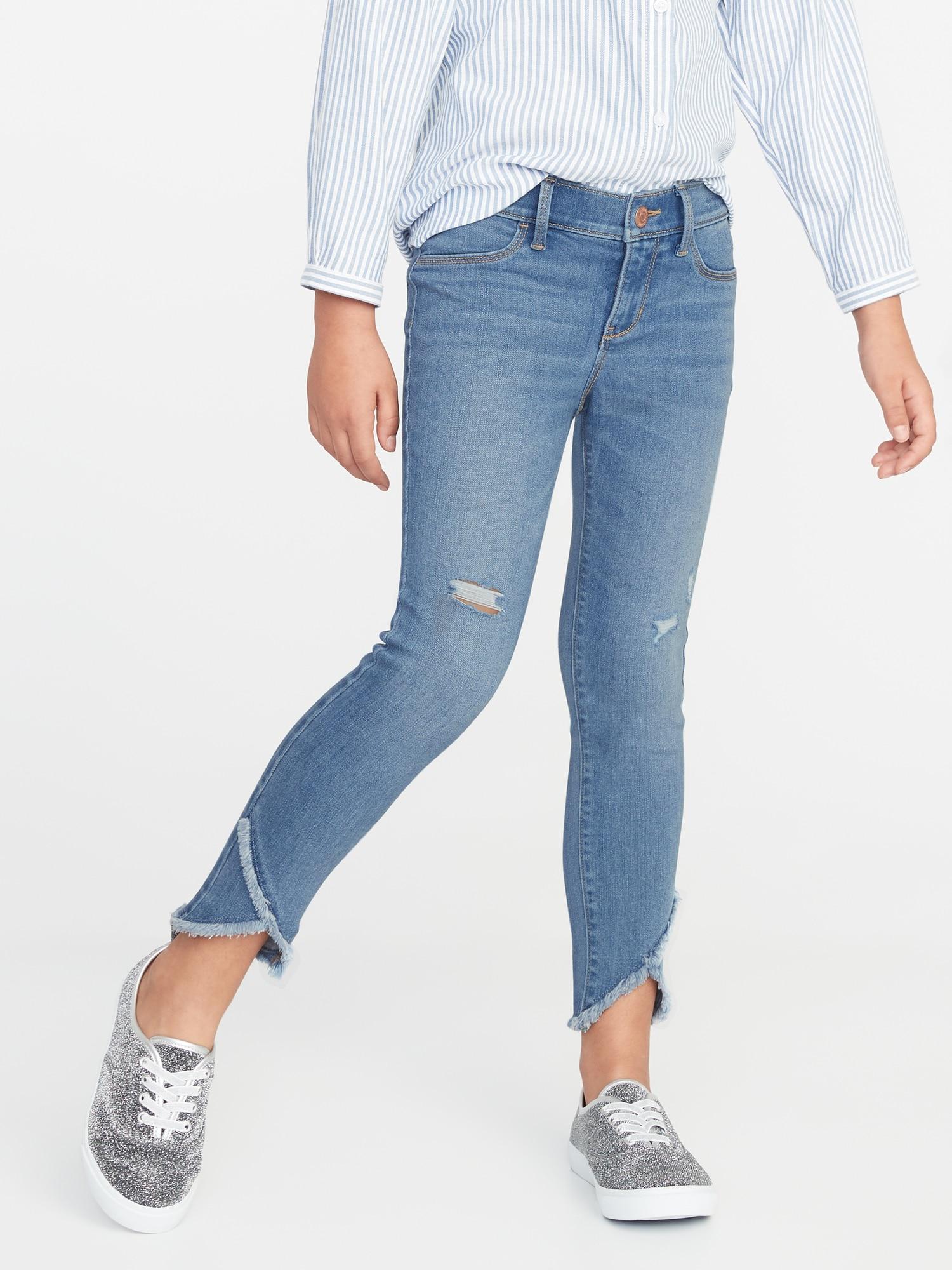 navy cropped jeggings