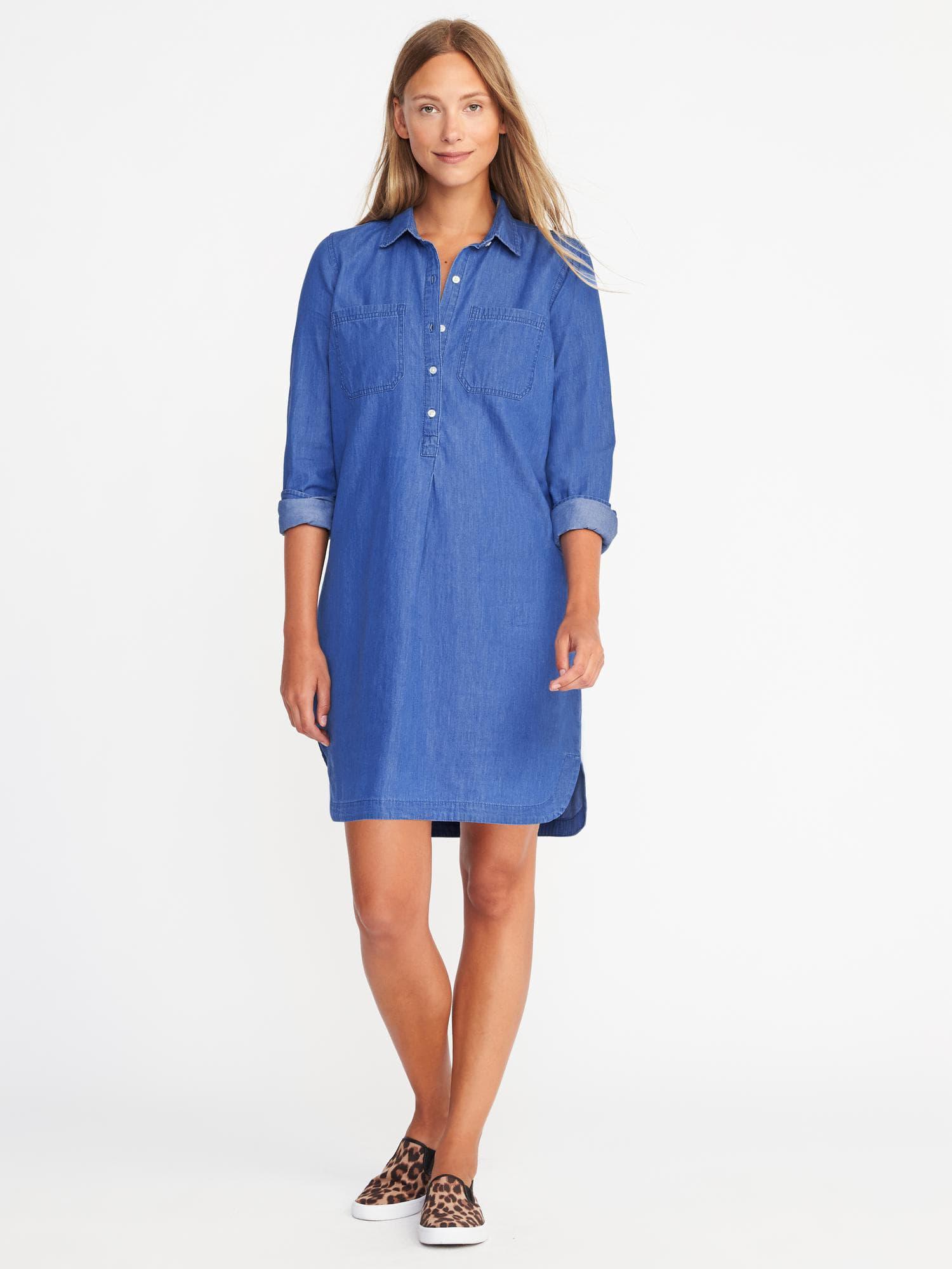 old navy jean shirt dress