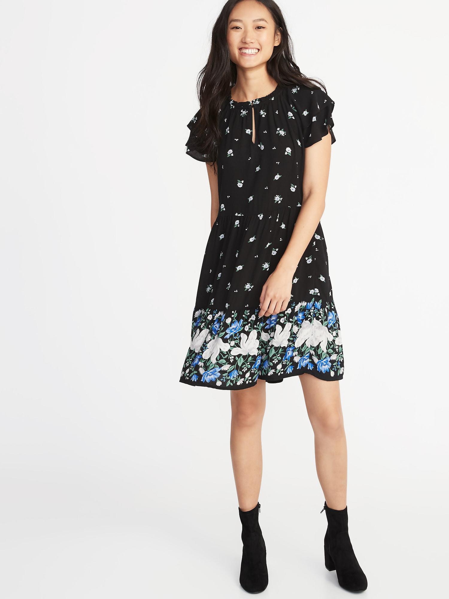 old navy high neck swing dress