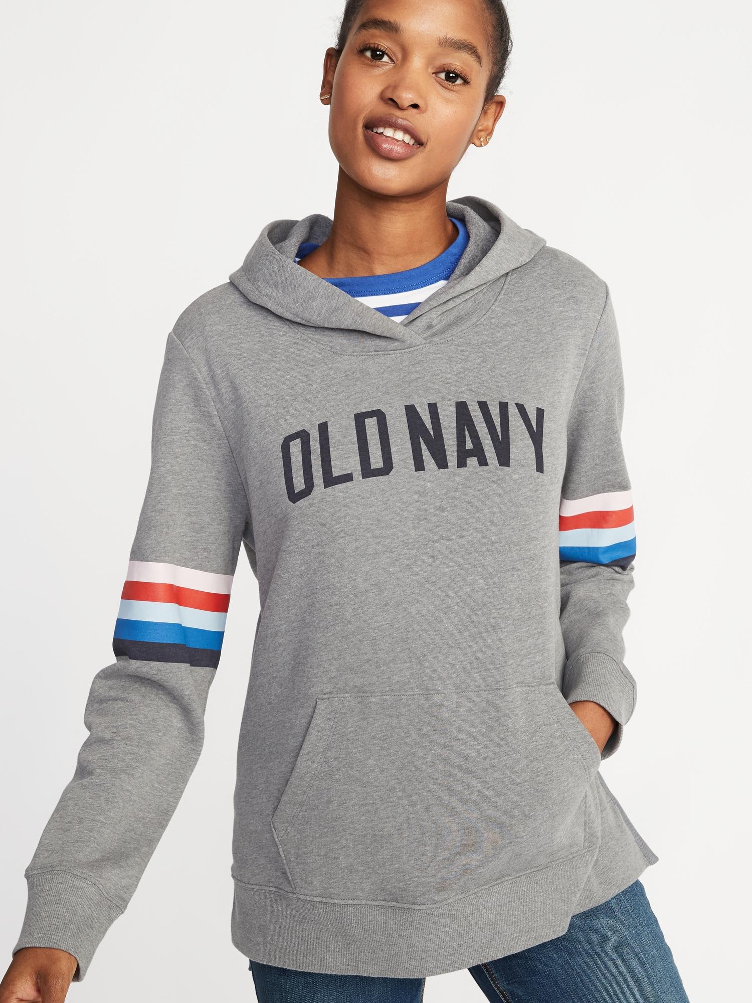 Old Navy Relaxed Logo-graphic Pullover Hoodie in Gray - Lyst