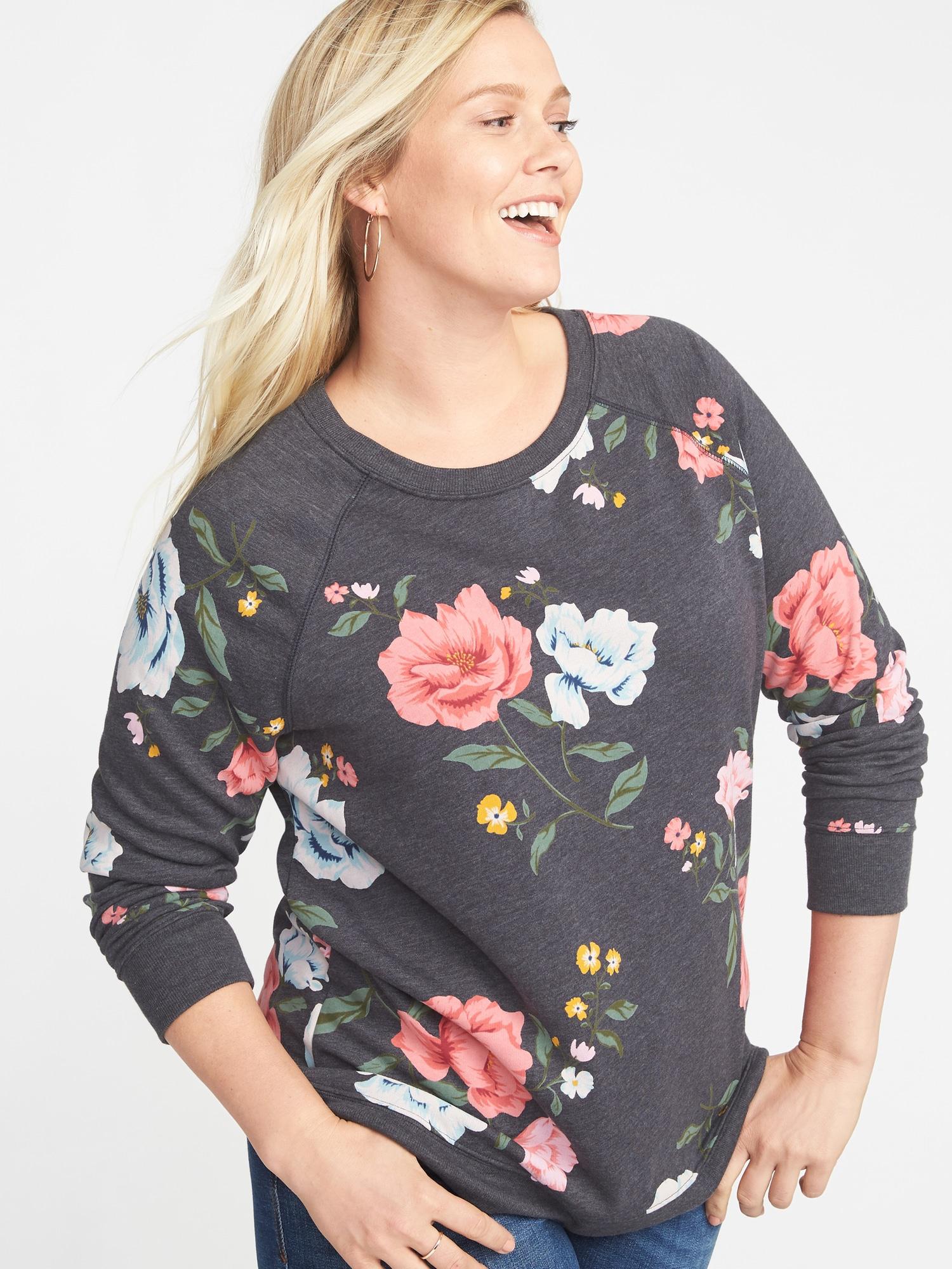 old navy floral sweatshirts