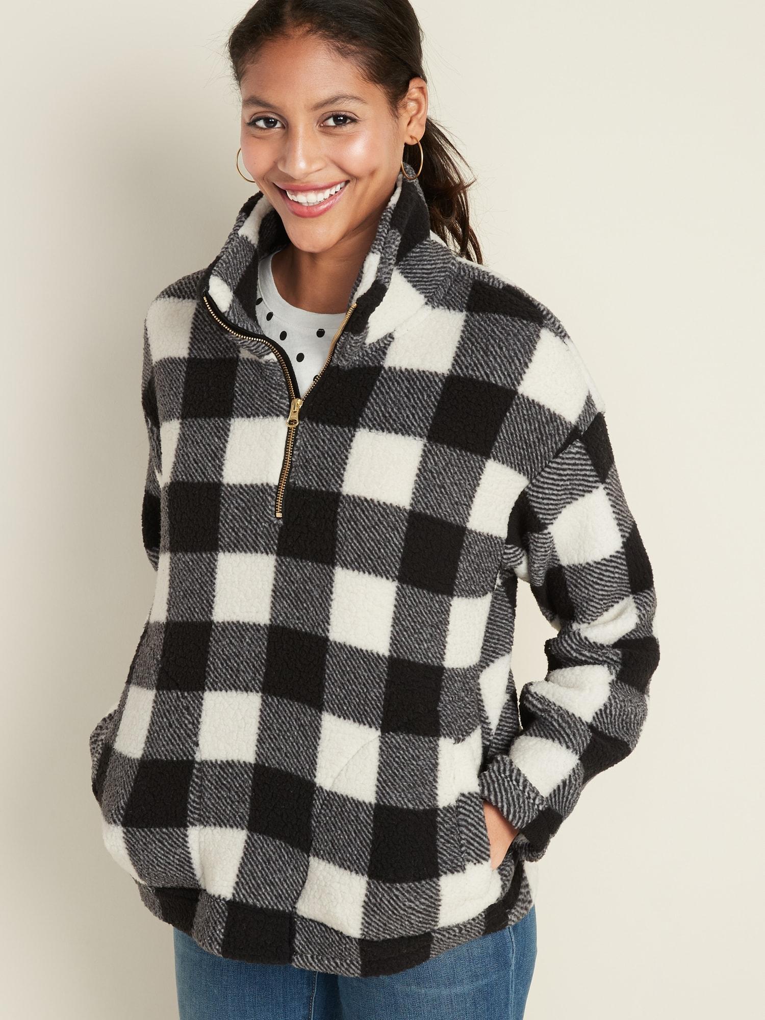 sherpa quarter zip old navy
