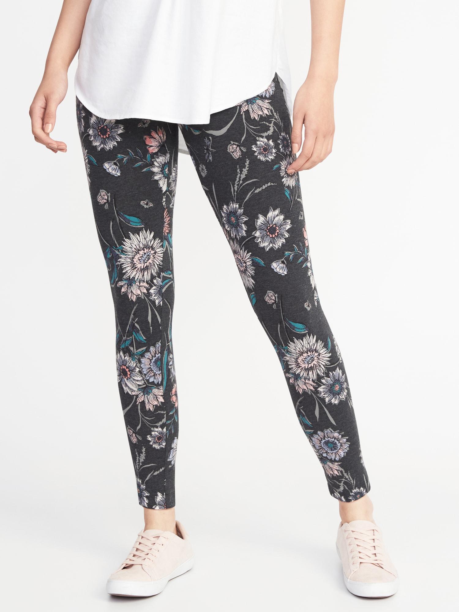 navy patterned leggings