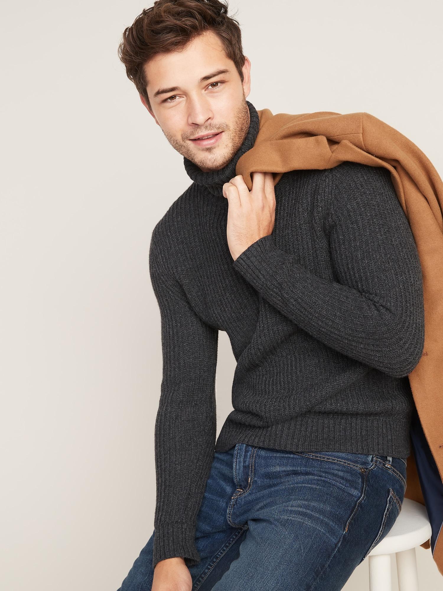 mens navy turtleneck sweater