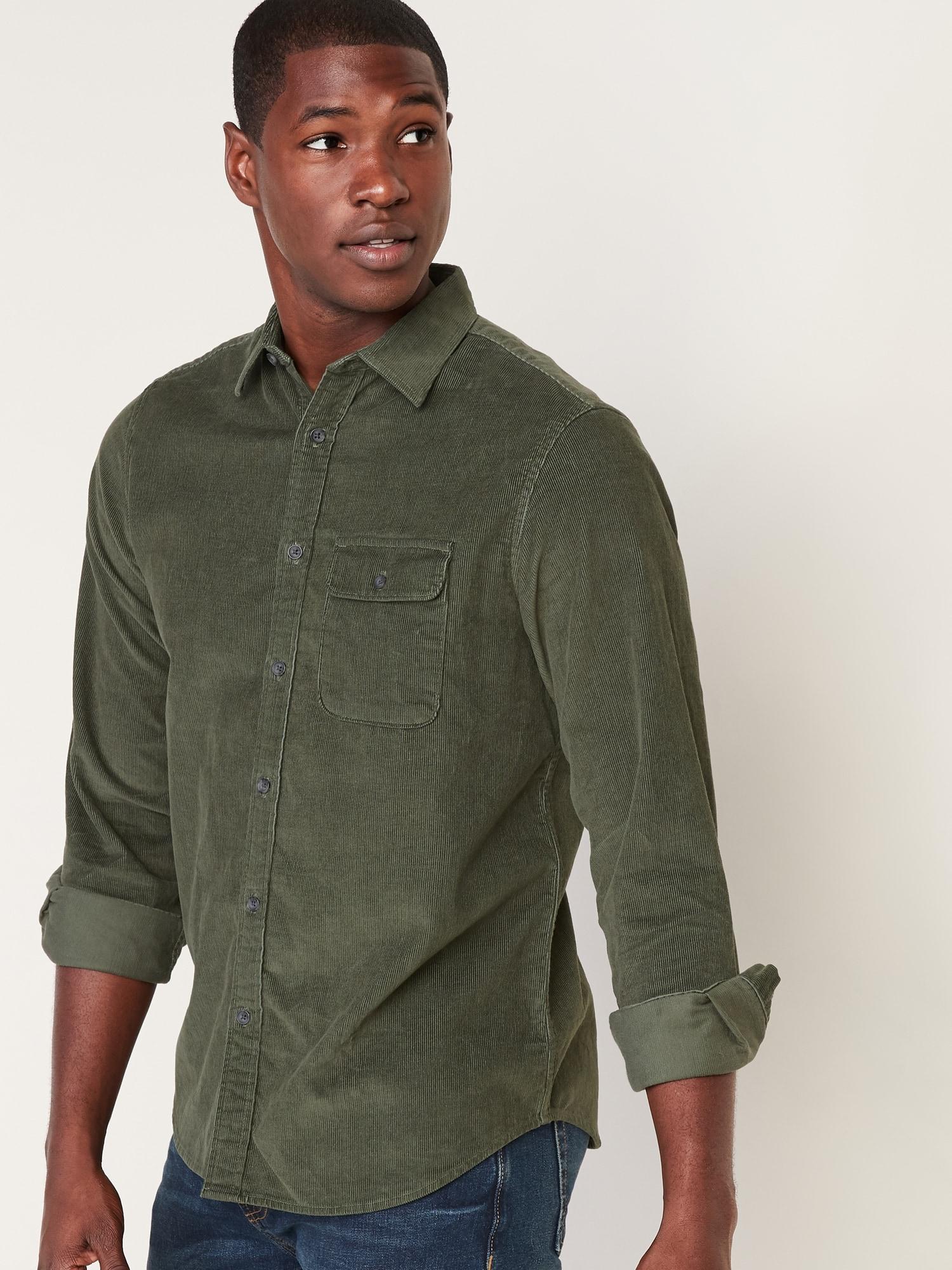 navy corduroy shirt mens