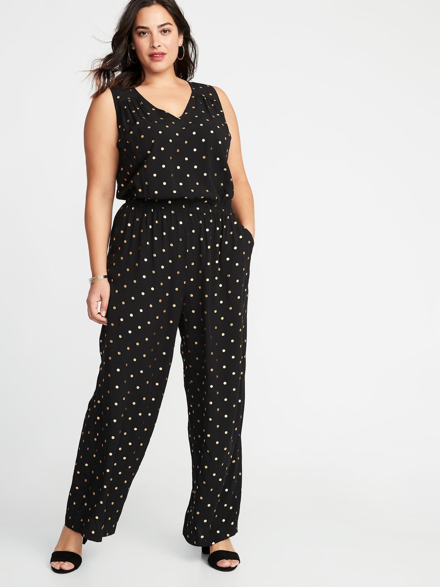 old navy black and gold jumpsuit