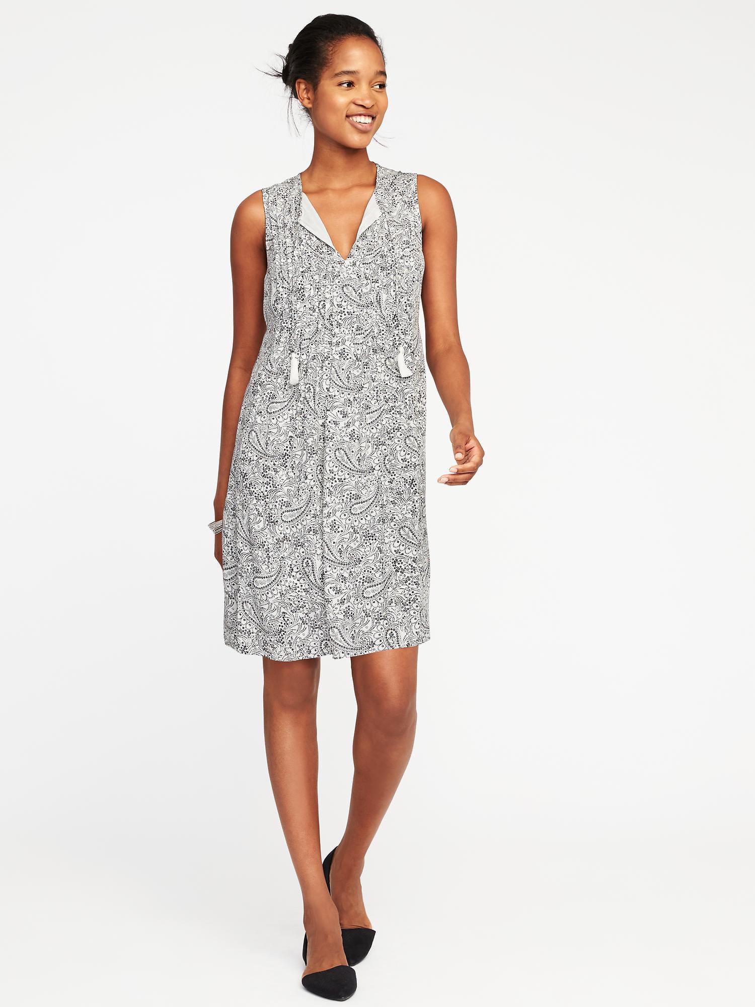 old navy pintuck swing dress