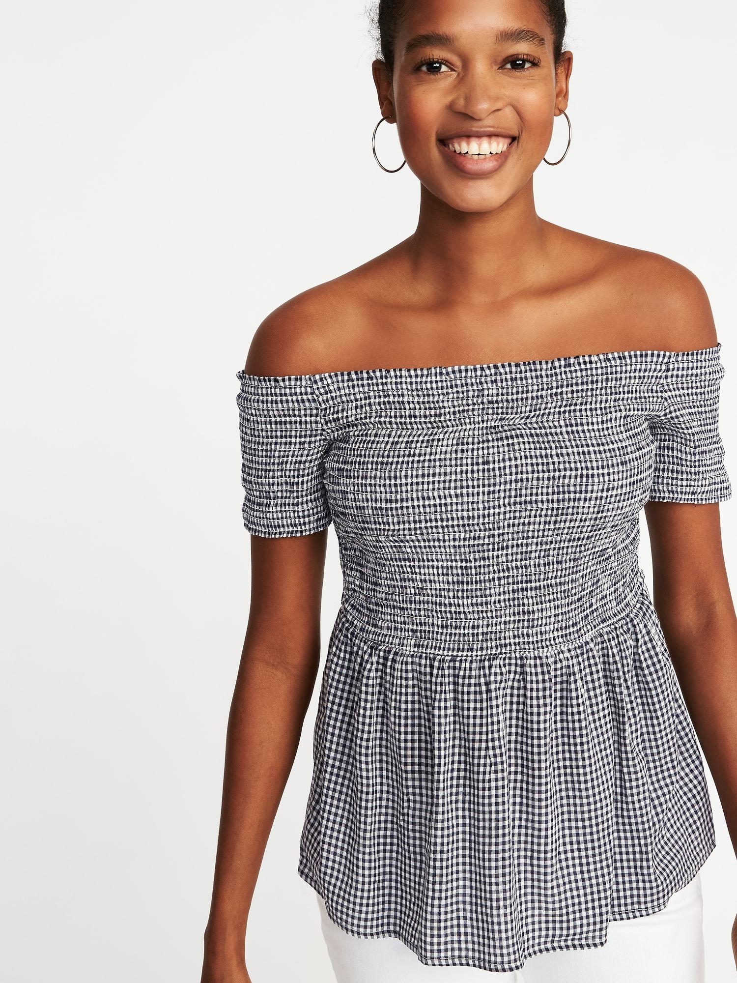 old navy smocked top