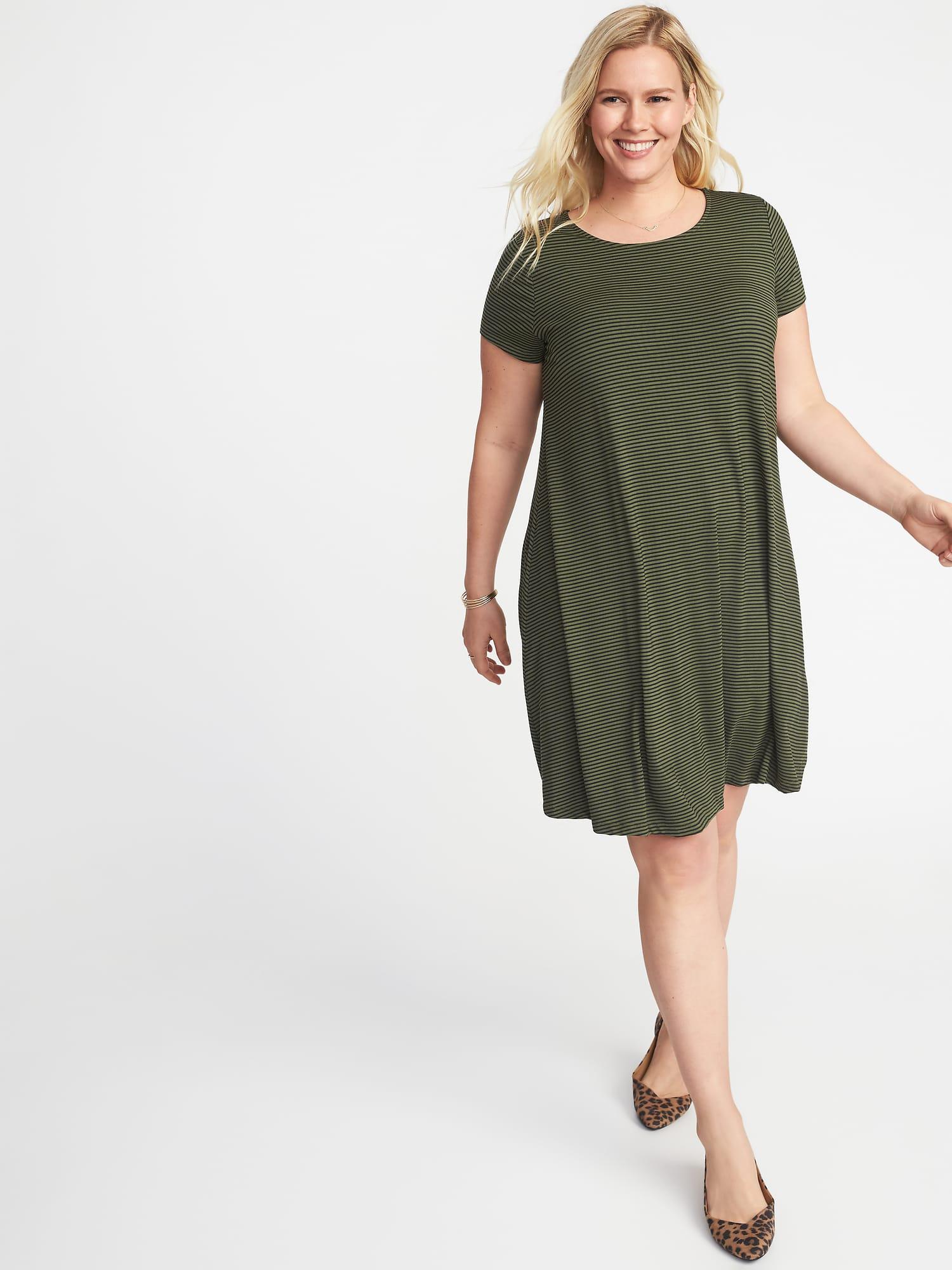 navy swing dress