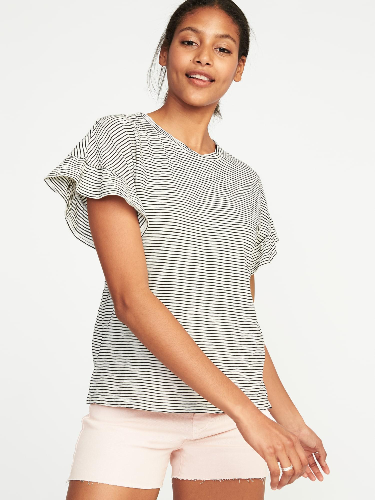 old navy ruffle sleeve top