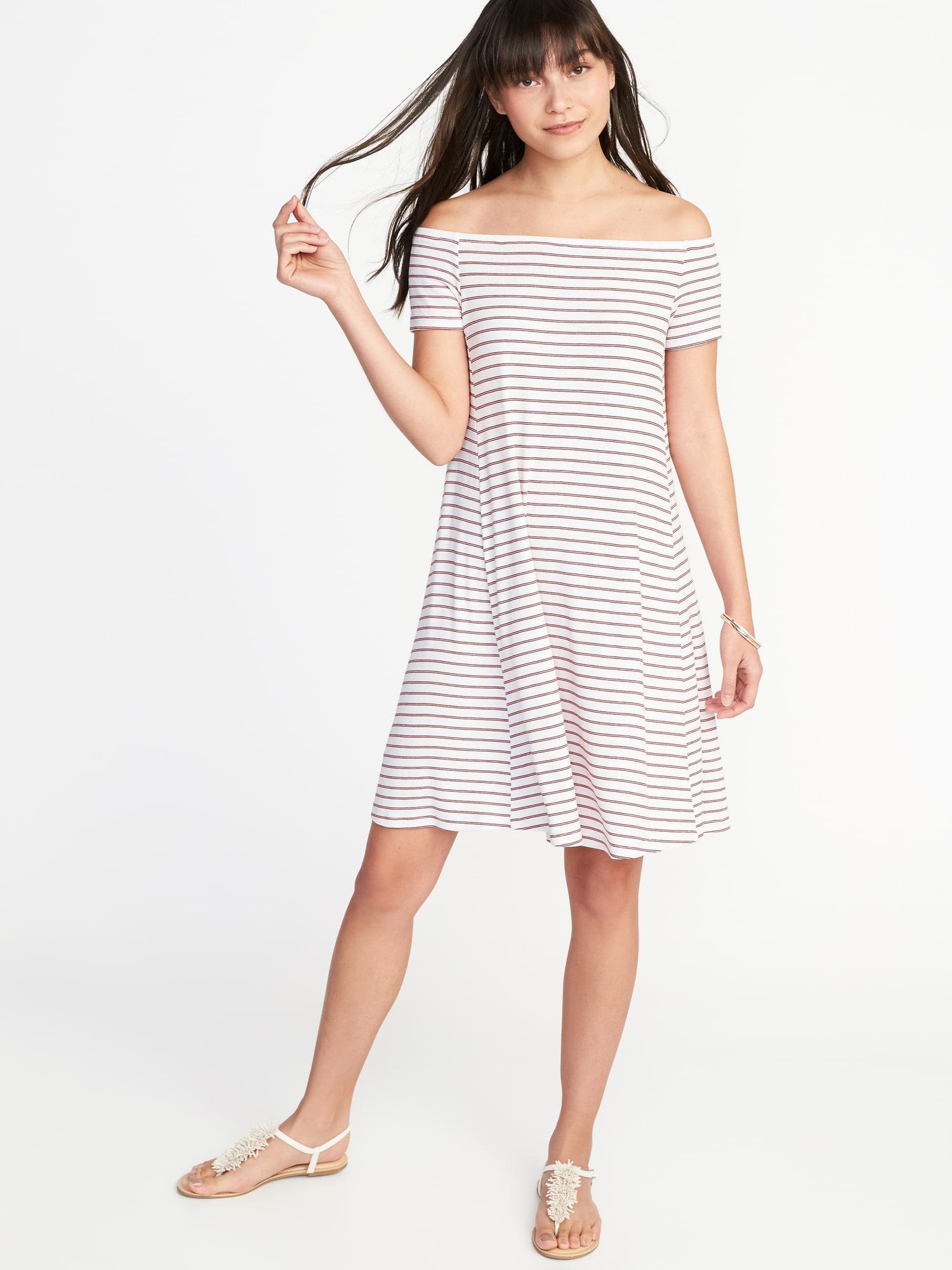 old navy striped swing dress