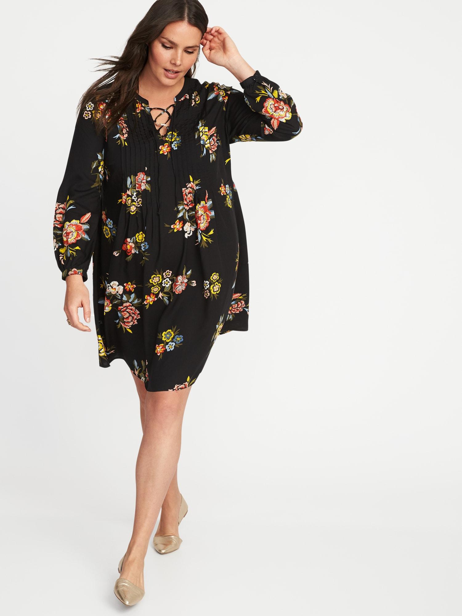 old navy pintuck swing dress