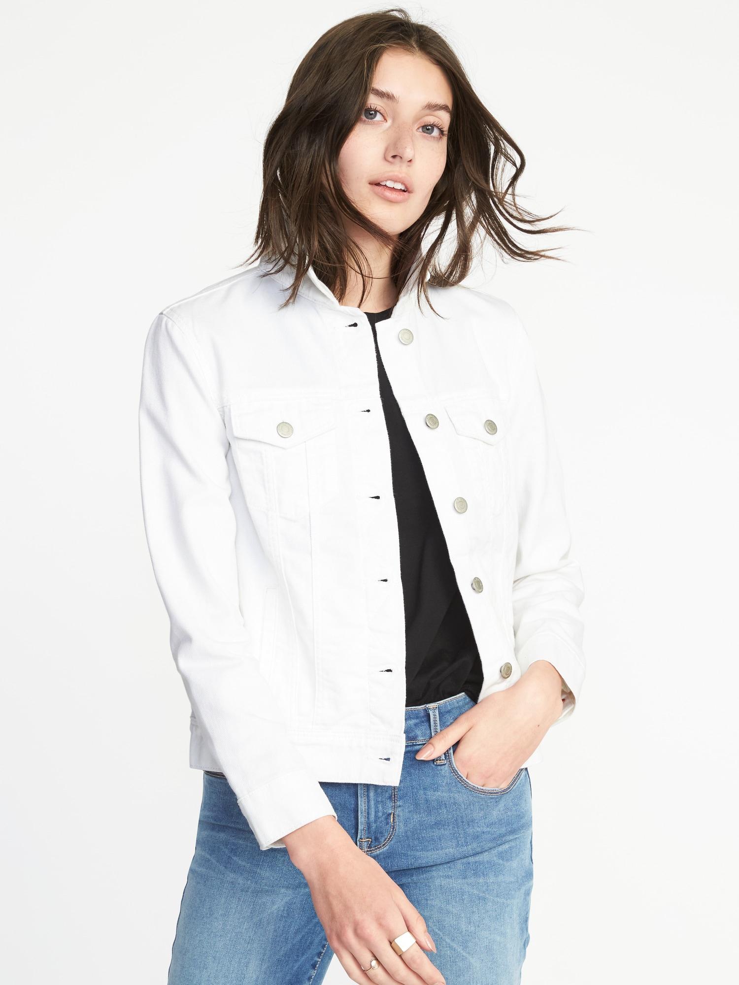 old navy white jean jacket