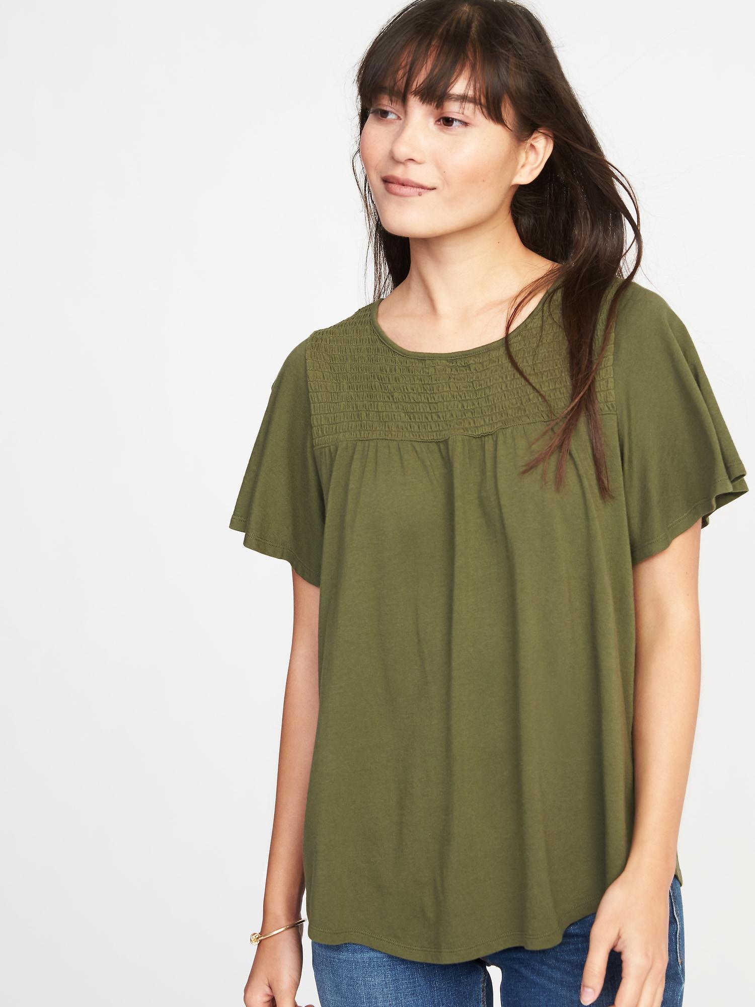 old navy smocked top