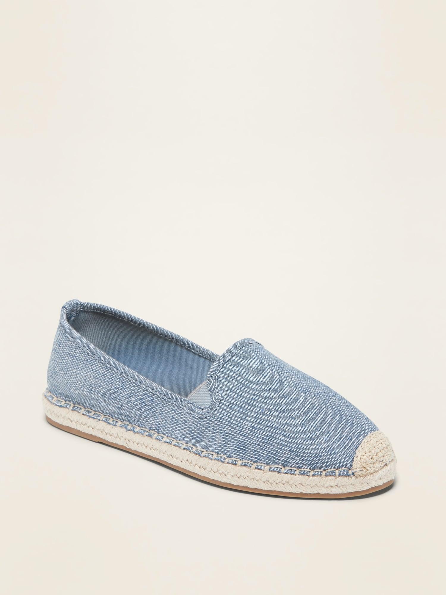 navy canvas slip on shoes
