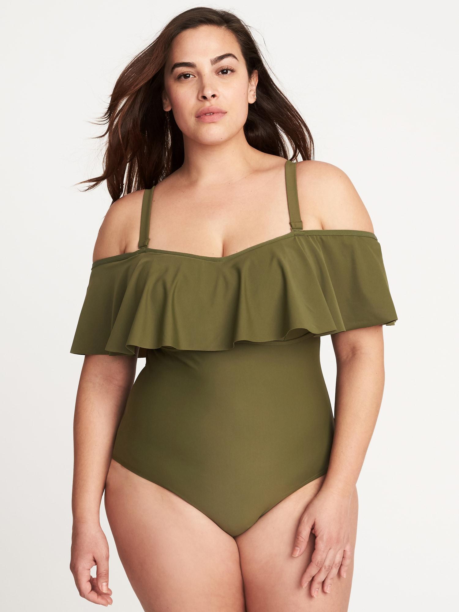 old navy off the shoulder swimsuit