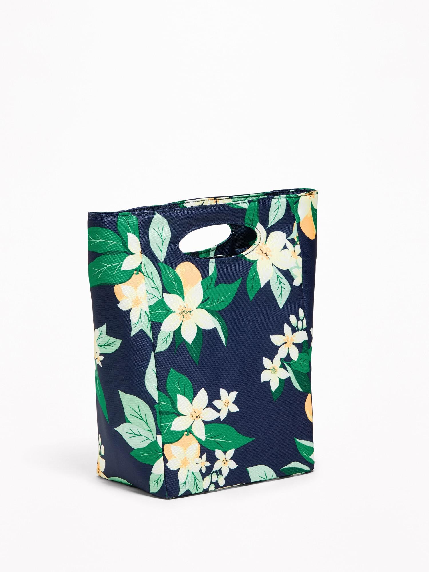 old navy graphic canvas lunch tote