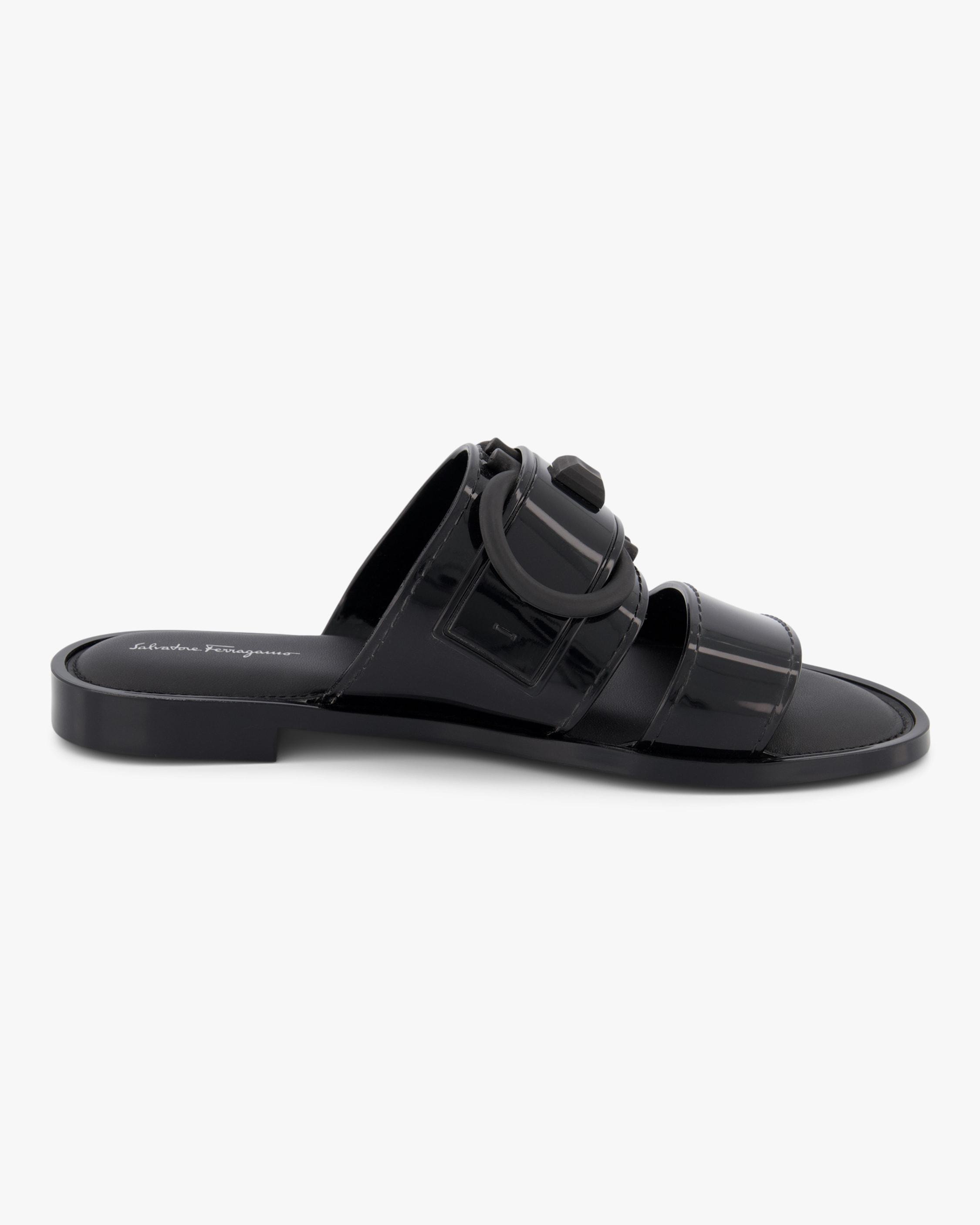 Ferragamo Synthetic Taryn Slide Sandals in Nero (Black) - Save 54 