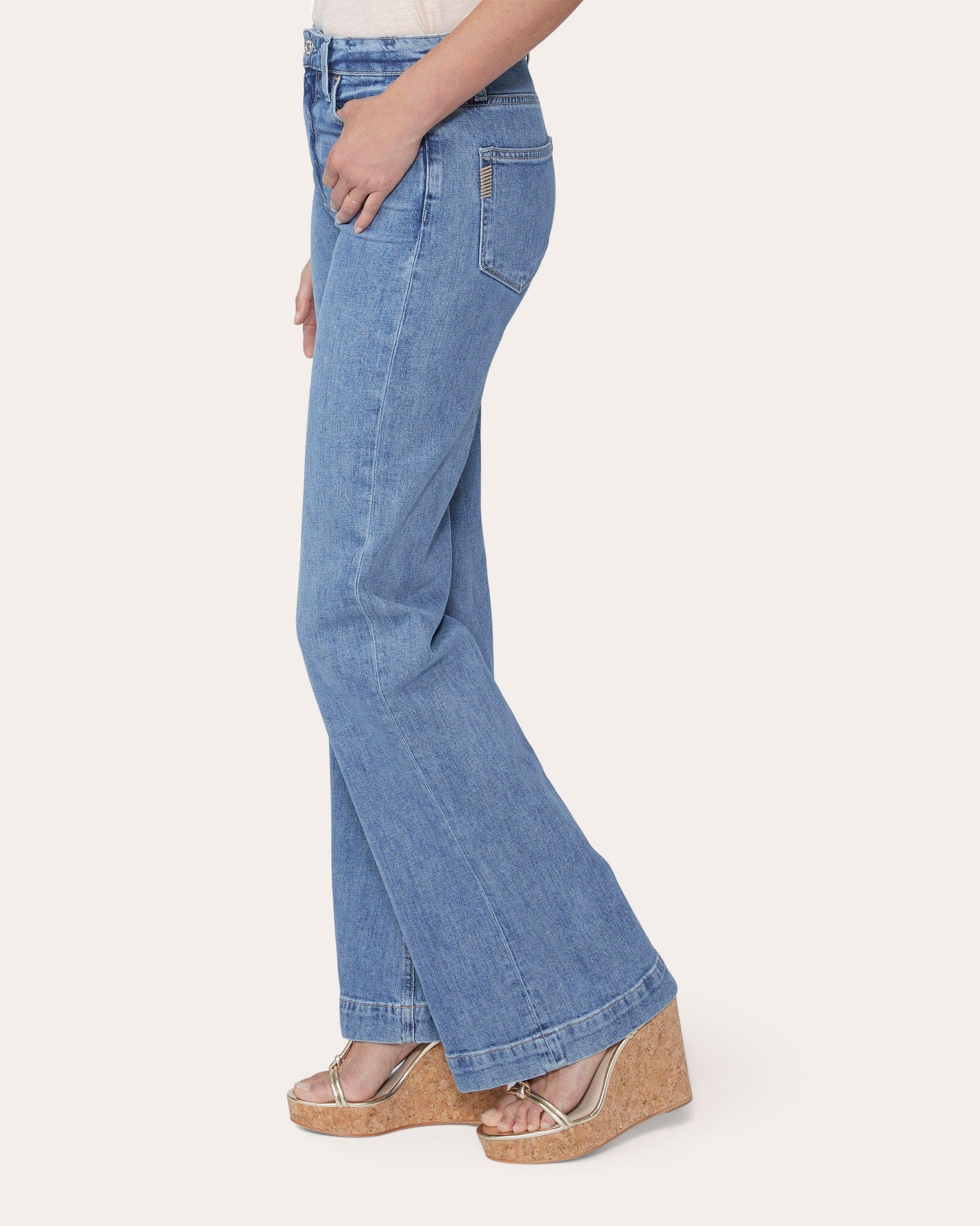 PAIGE Women's Leenah Bootcut Jeans in Blue Lyst
