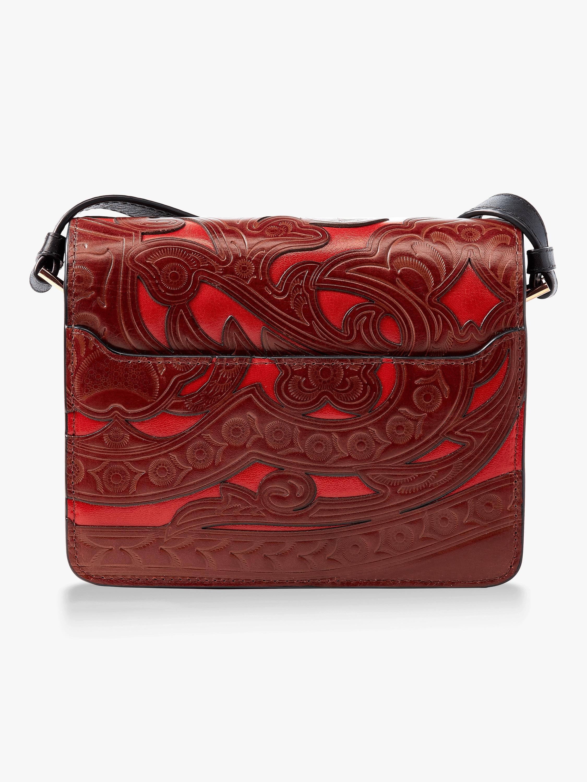 Hayward Tooled Leather Mini Crossbody Bag in Red/Black (Red) - Lyst