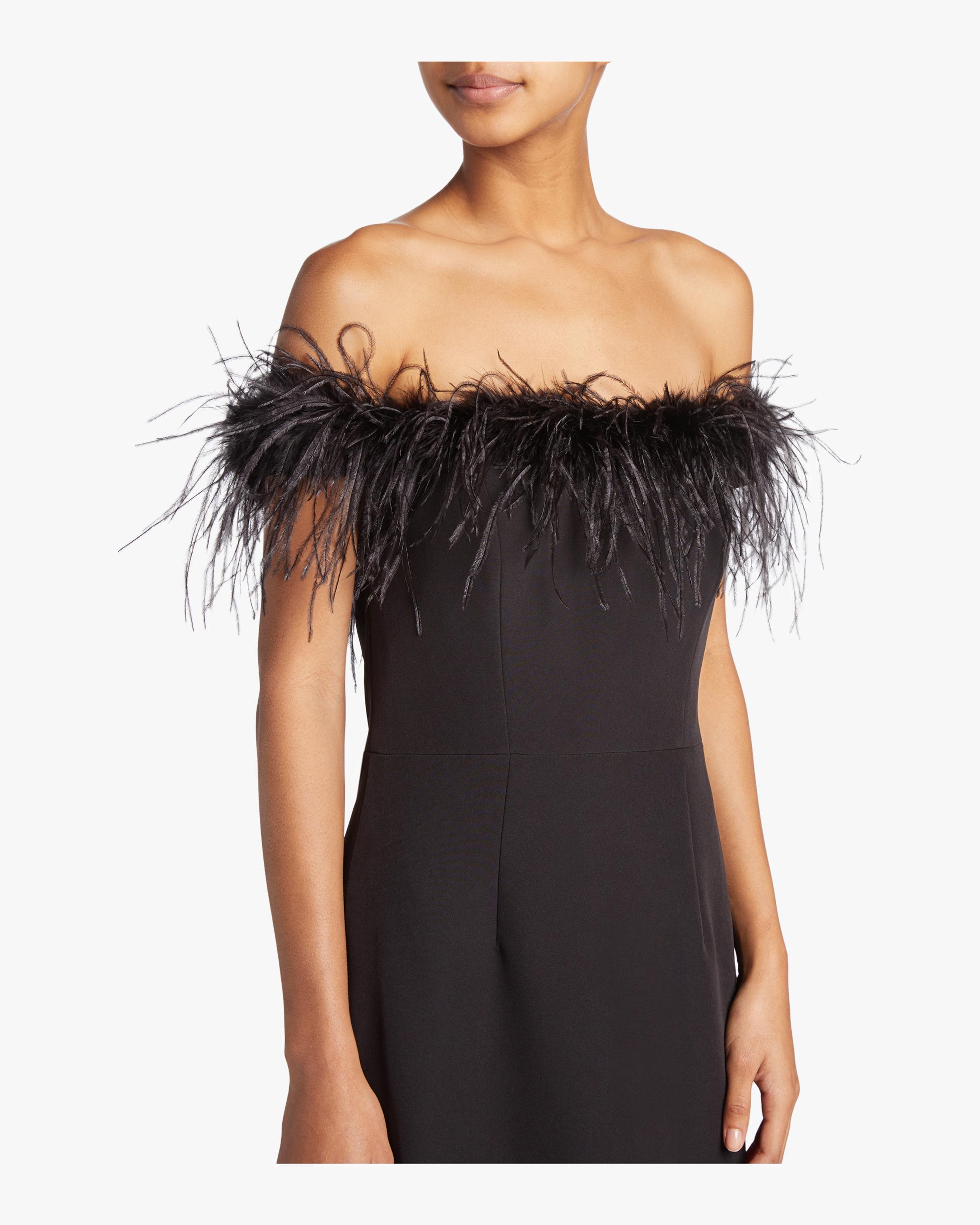 milly elle feather dress