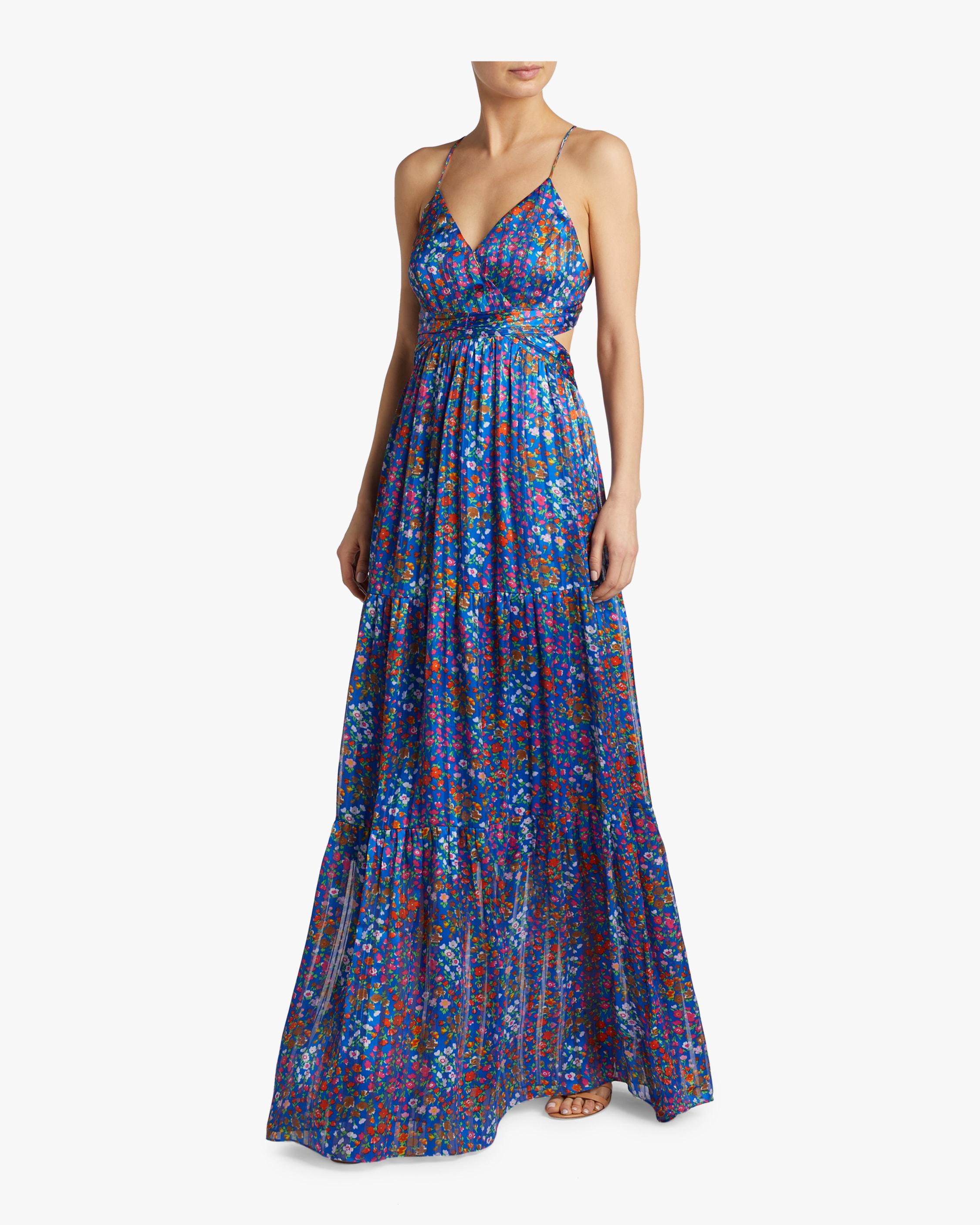 Ba sh Rosy Cutout Floral Maxi Dress in Blue Lyst