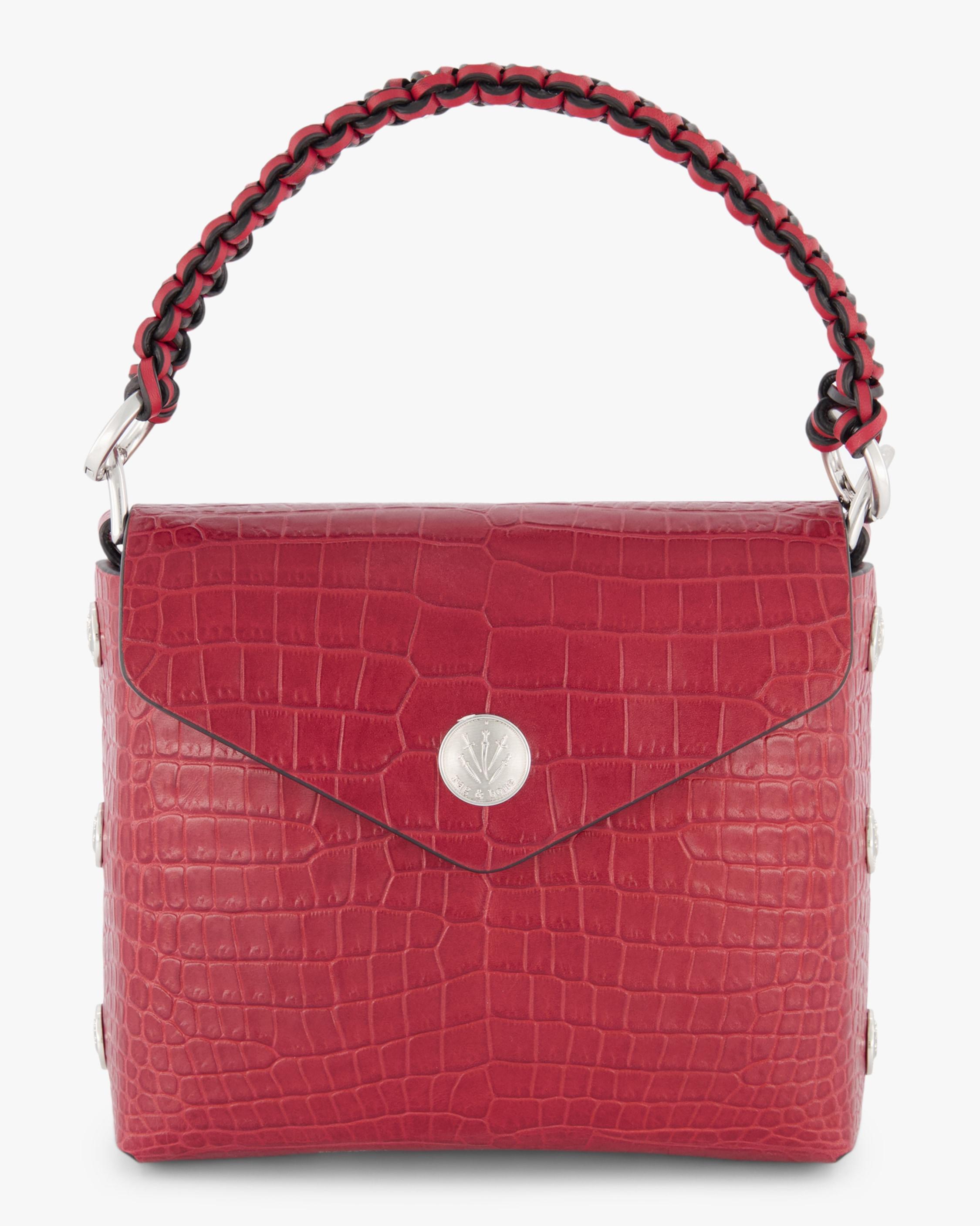 Rag & Bone Leather Micro Atlas Crossbody Bag in Red - Lyst