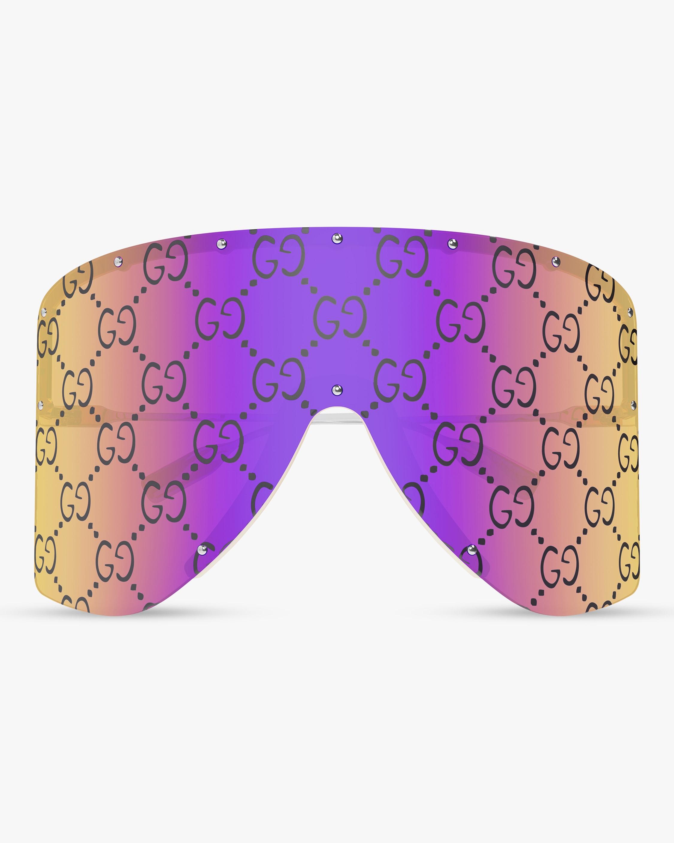 Gucci Mask Frame Sunglasses in Purple | Lyst