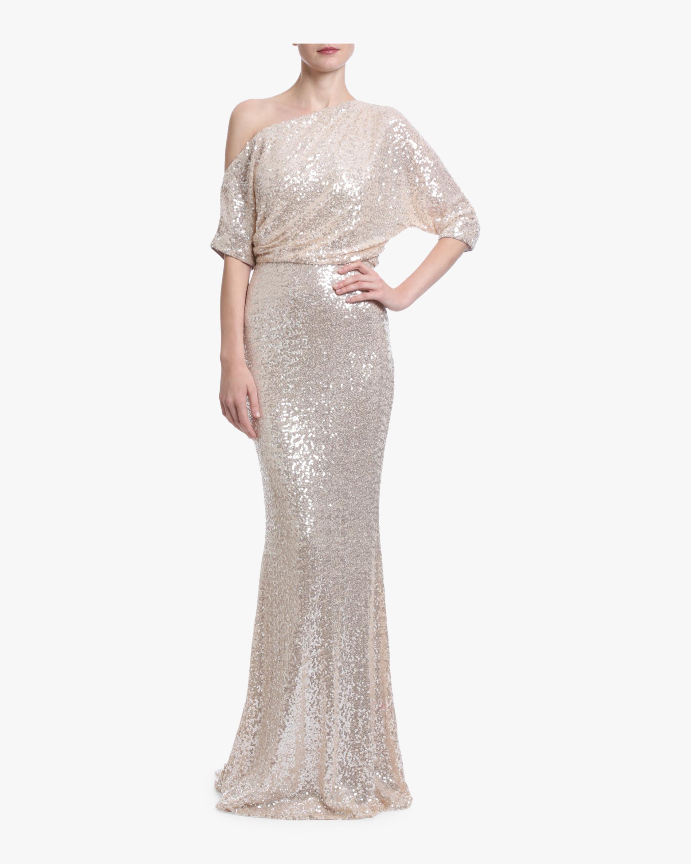 badgley mischka sequin gown